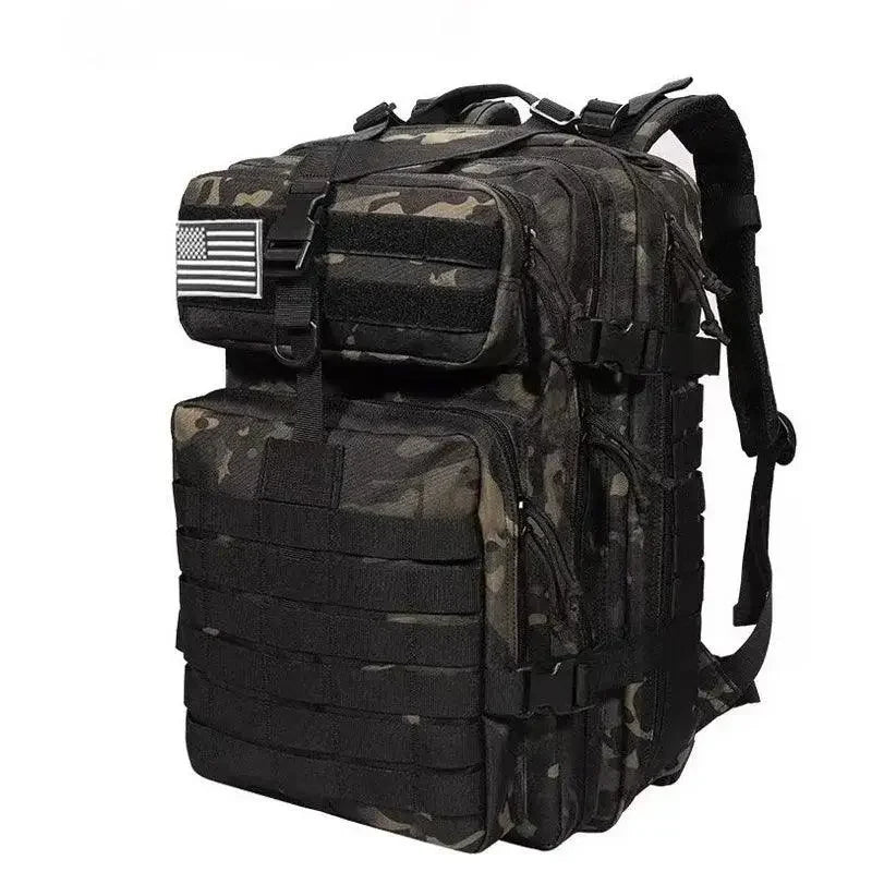 Tan Tactical Hiking Backpack with American Flag Patch for Men - Oceanfront Products
