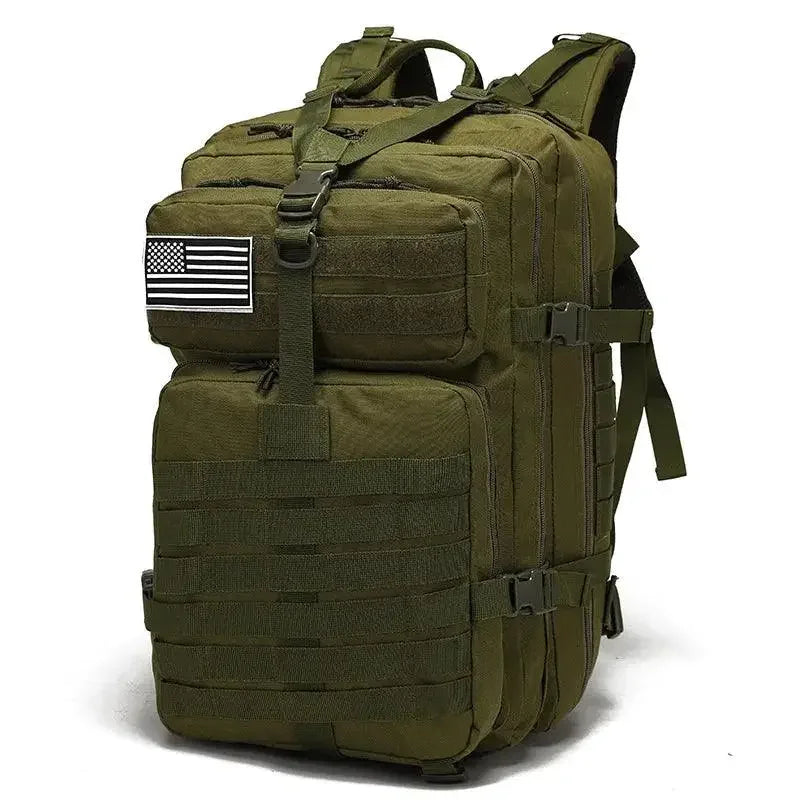 Tan Tactical Hiking Backpack with American Flag Patch for Men - Oceanfront Products