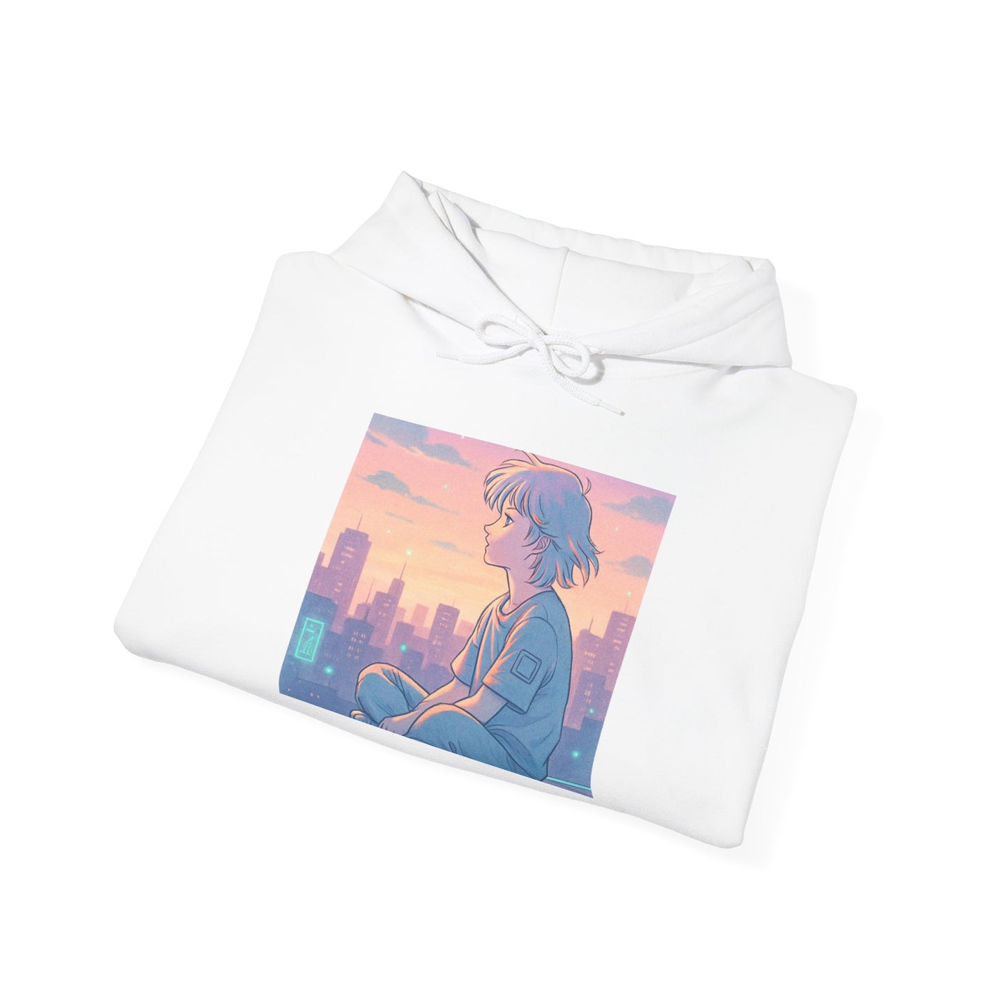 Hooded Sweatshirt Lofi/Vaporwave Design