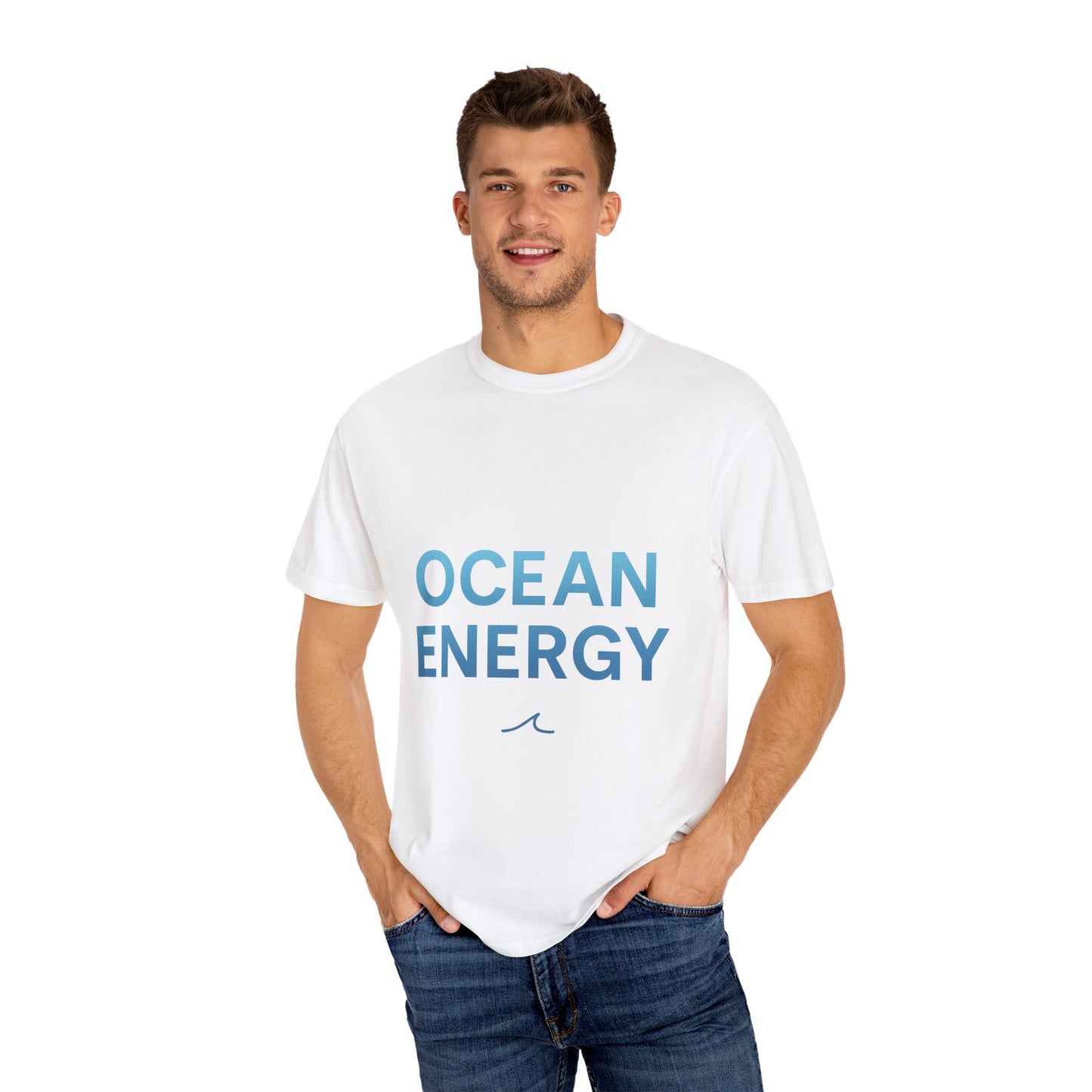 Oceanfront “Ocean Energy” Oversized Tee | Coastal Luxe Unisex Comfort Shirt
