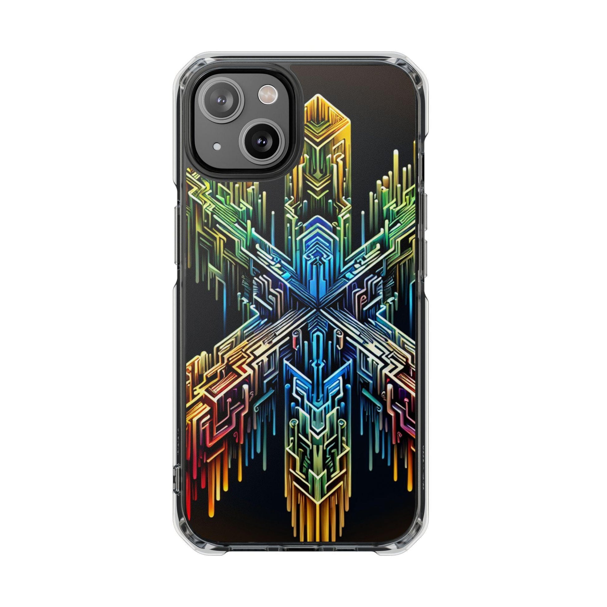 Magnet Case Abstract Cross Vibrant Colors - Oceanfront Products