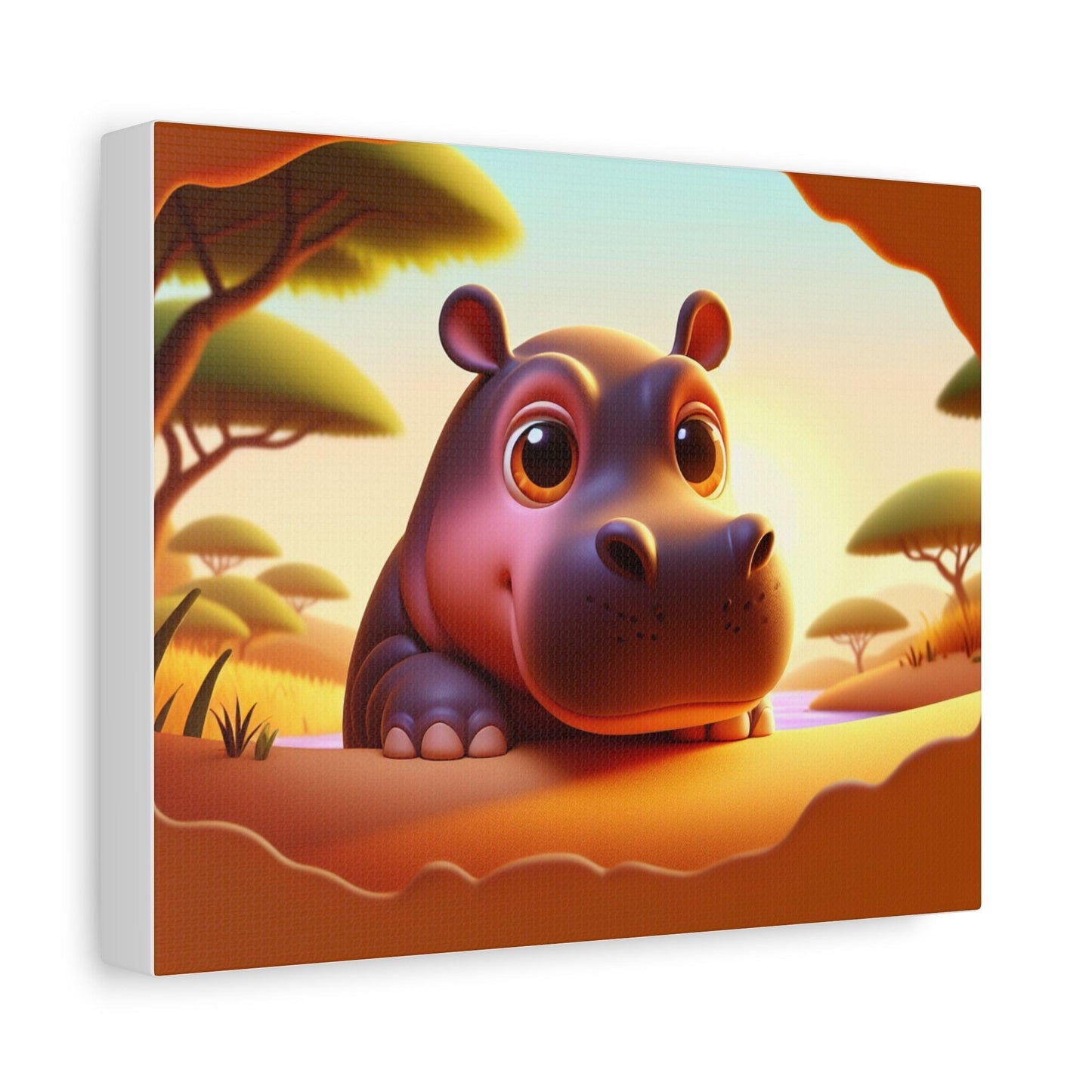 Canvas Hippo Print - Oceanfront Products