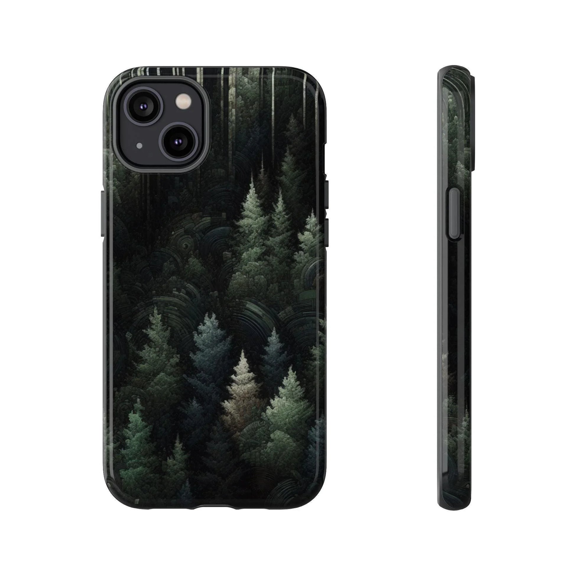 Phone Cases - Deep Dark Forest Nature Design - Oceanfront Products