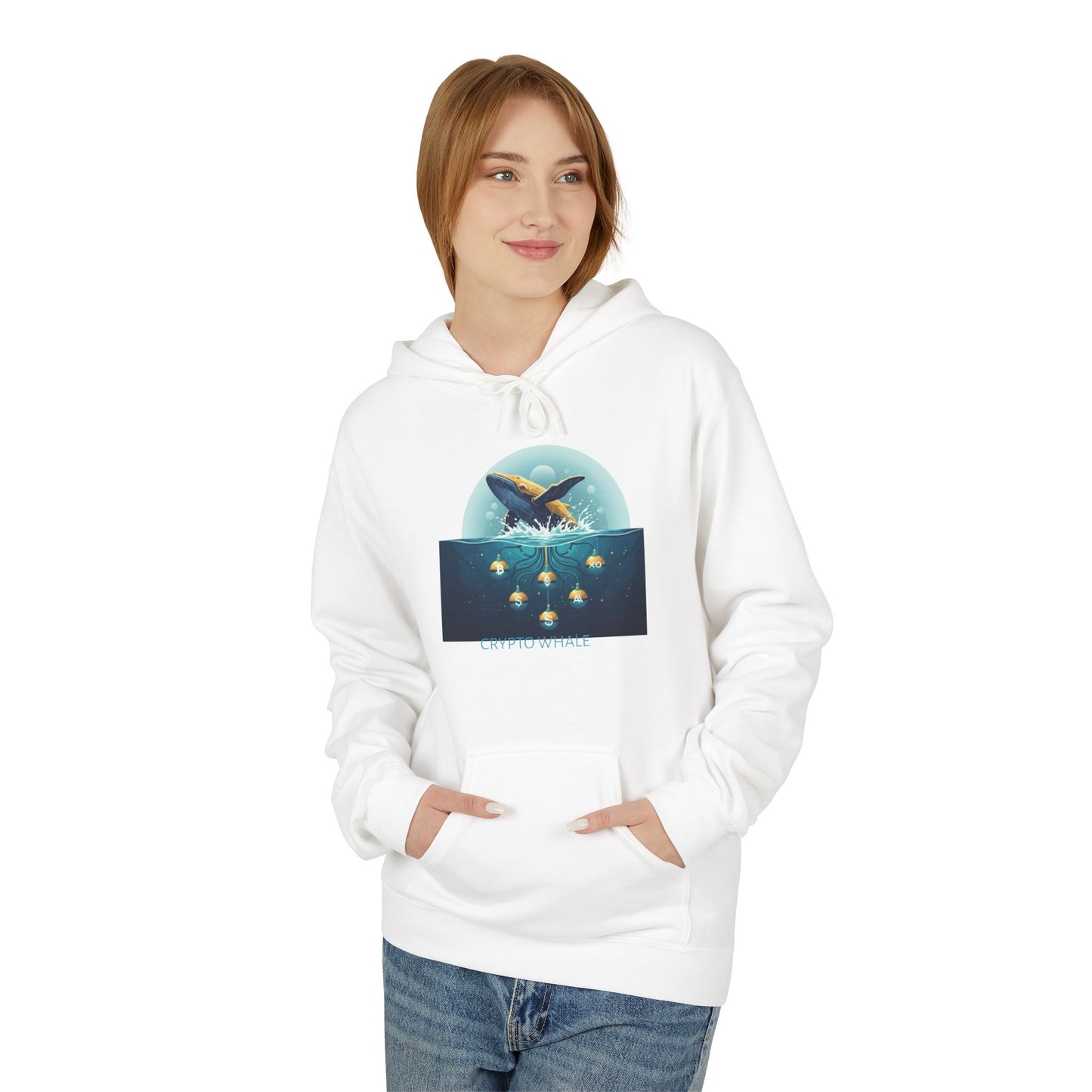 Hooded Sweatshirt - Crypto Whale 'Depths of Decentralization'