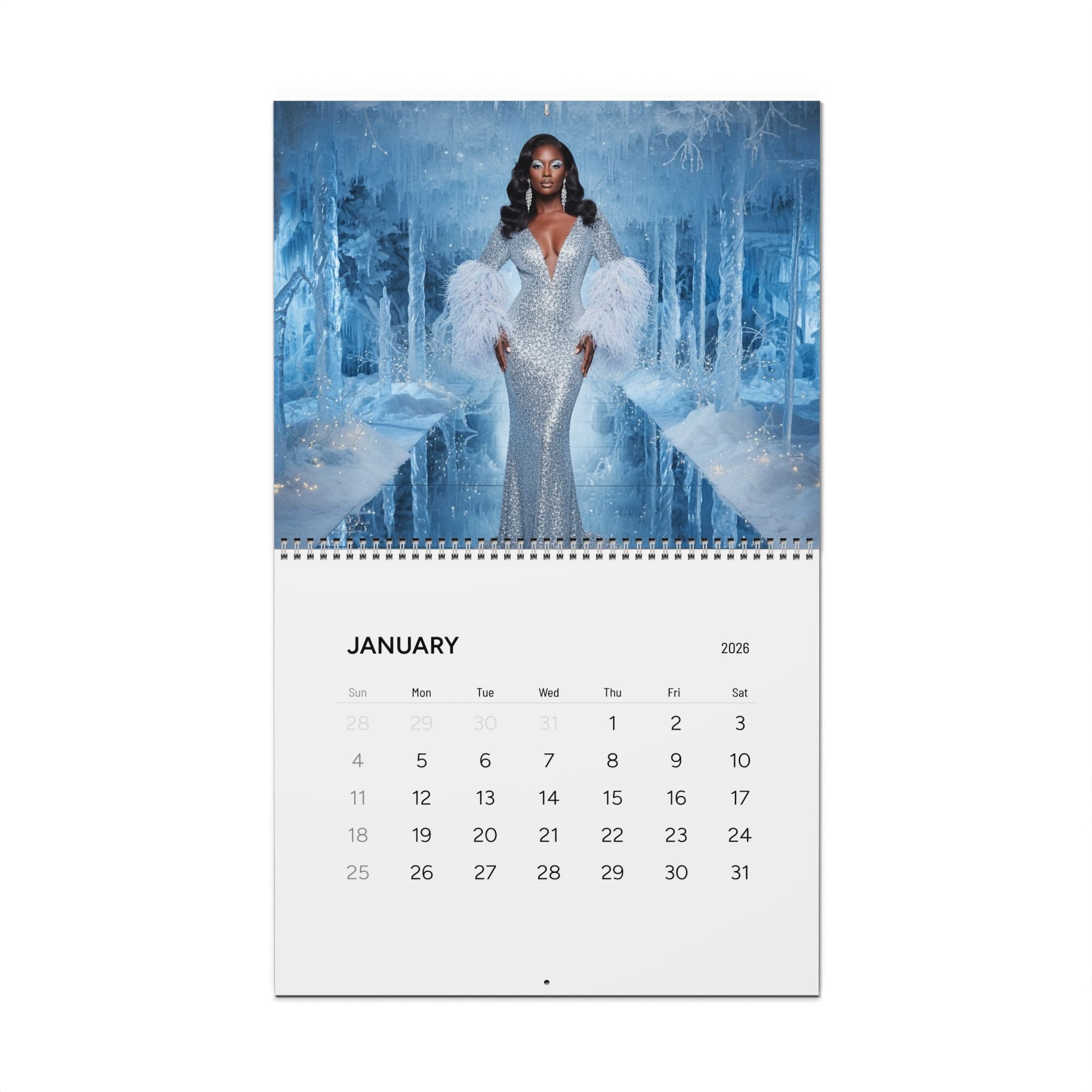 2026 Glam Calendar — A Year of Black Beauty, Luxury & Style | Limited Edition Fashion Art Calendar