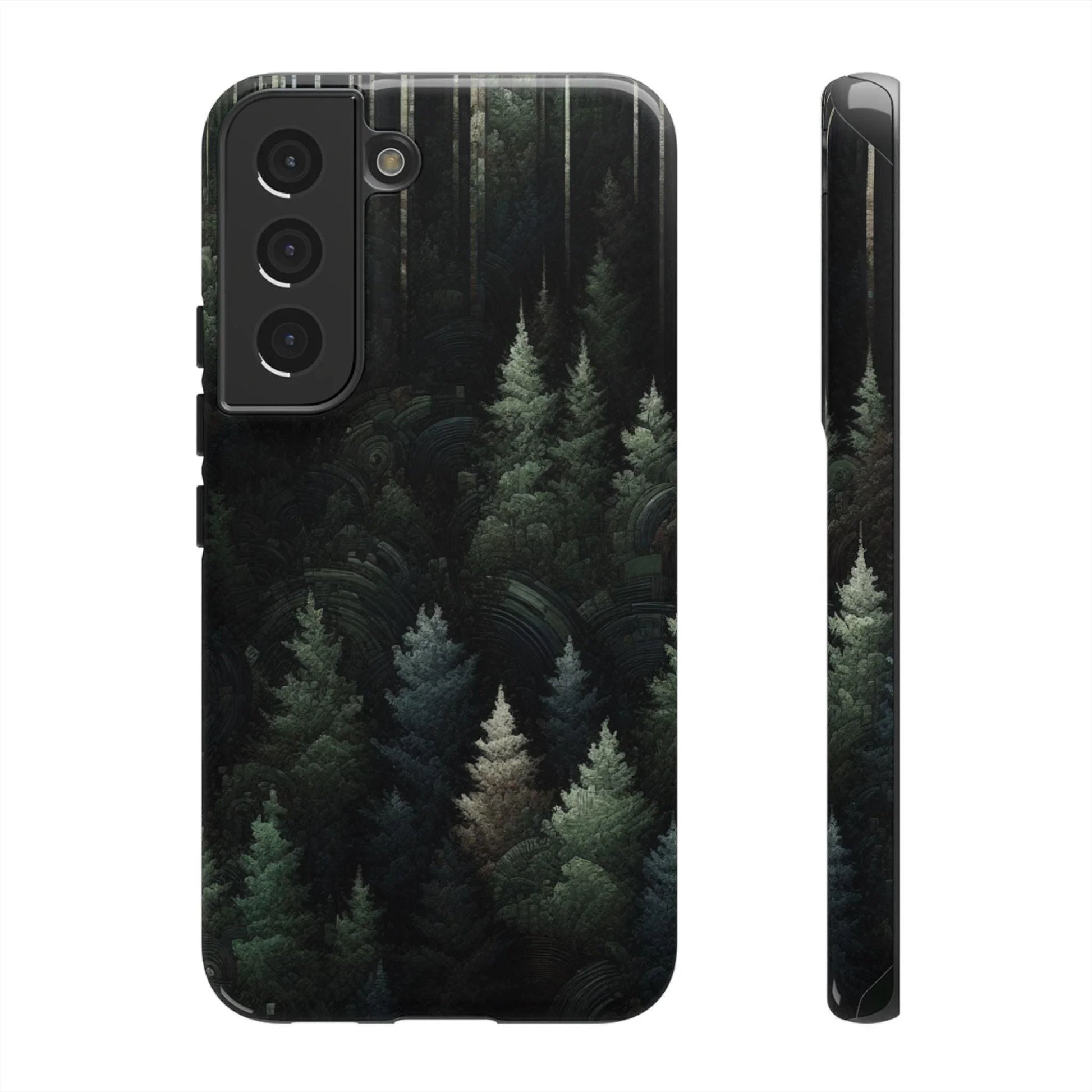 Phone Cases - Deep Dark Forest Nature Design - Oceanfront Products