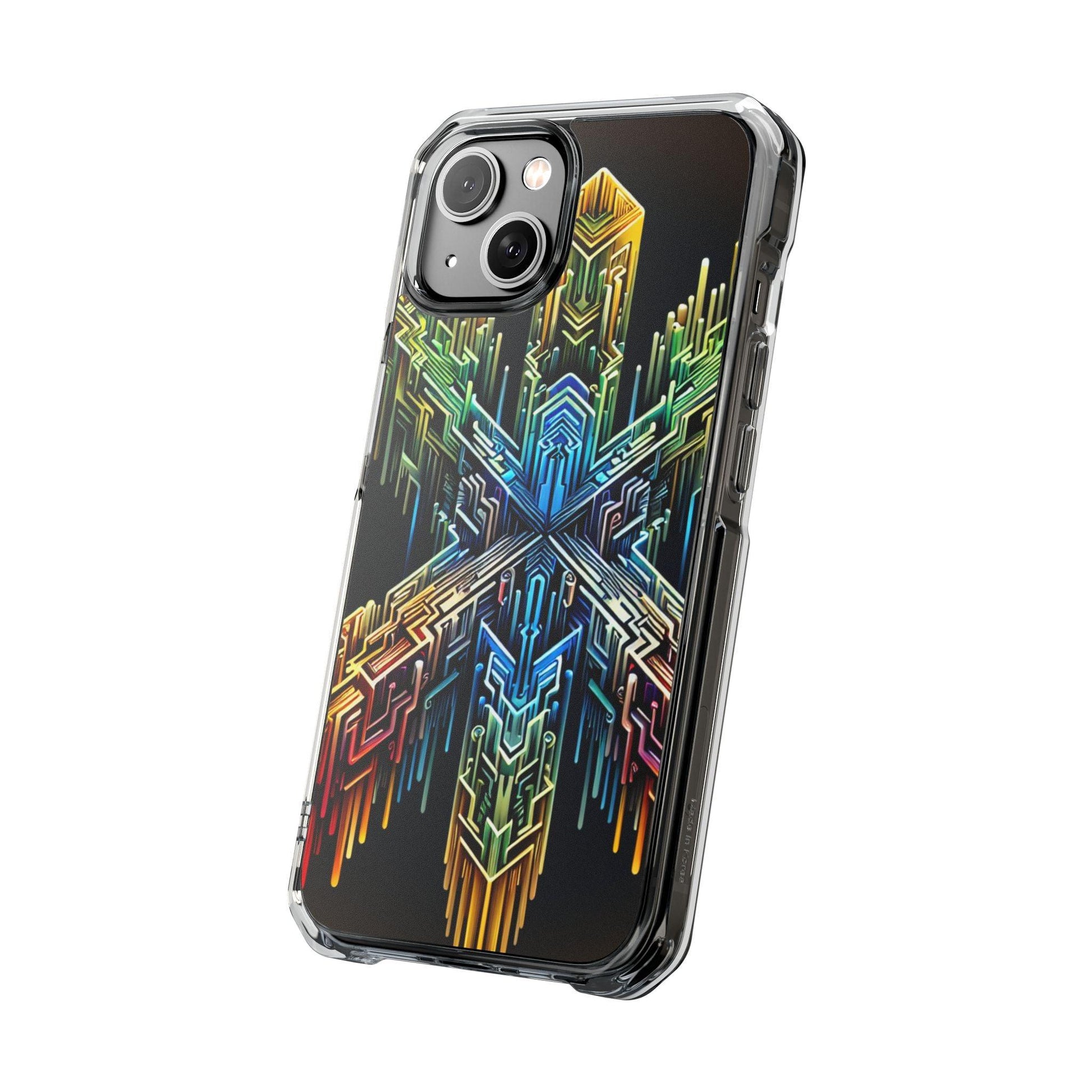 Magnet Case Abstract Cross Vibrant Colors - Oceanfront Products