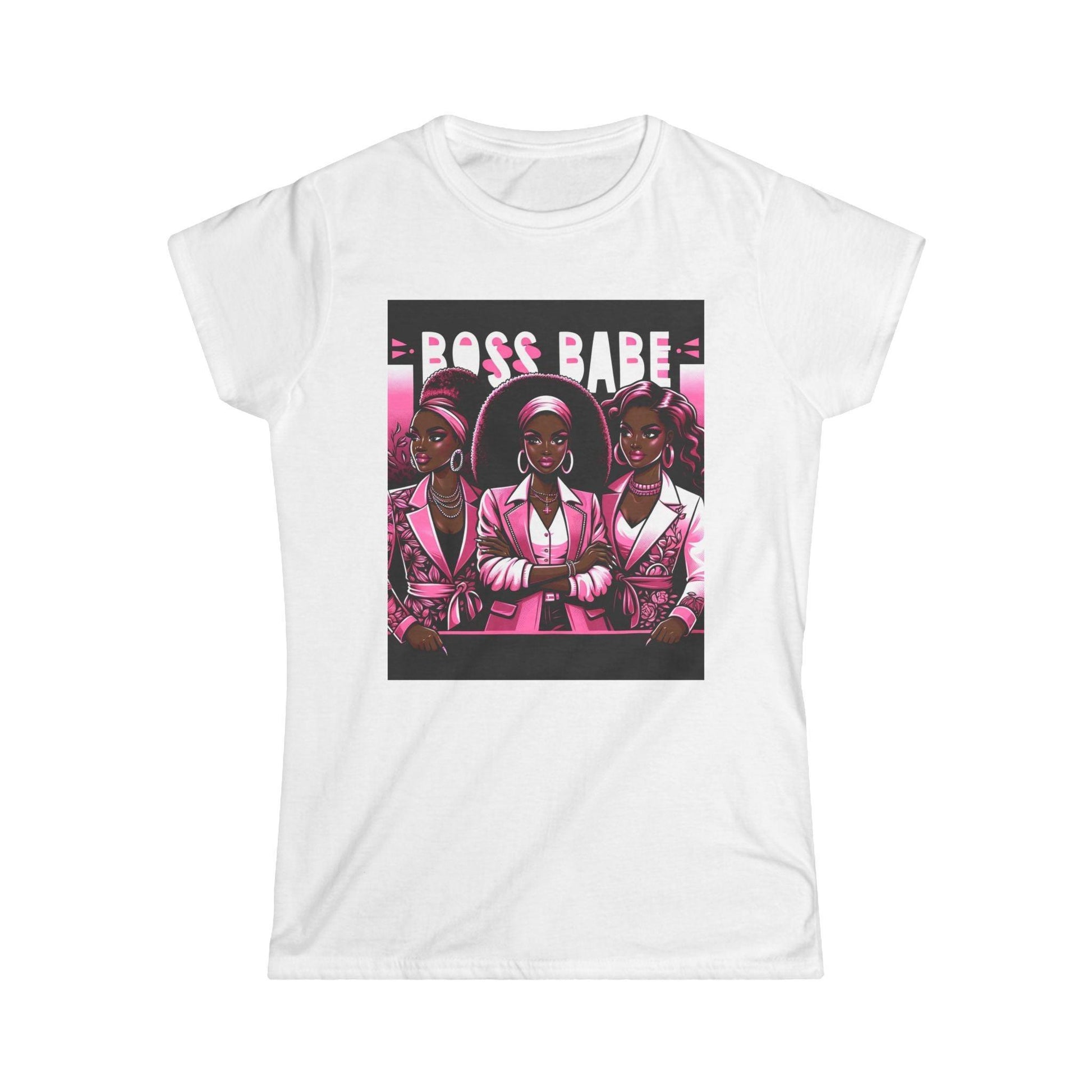 'Boss Babe' Shirt with Three Black Women in Pink: Celebrate Strength and Style - Oceanfront Products