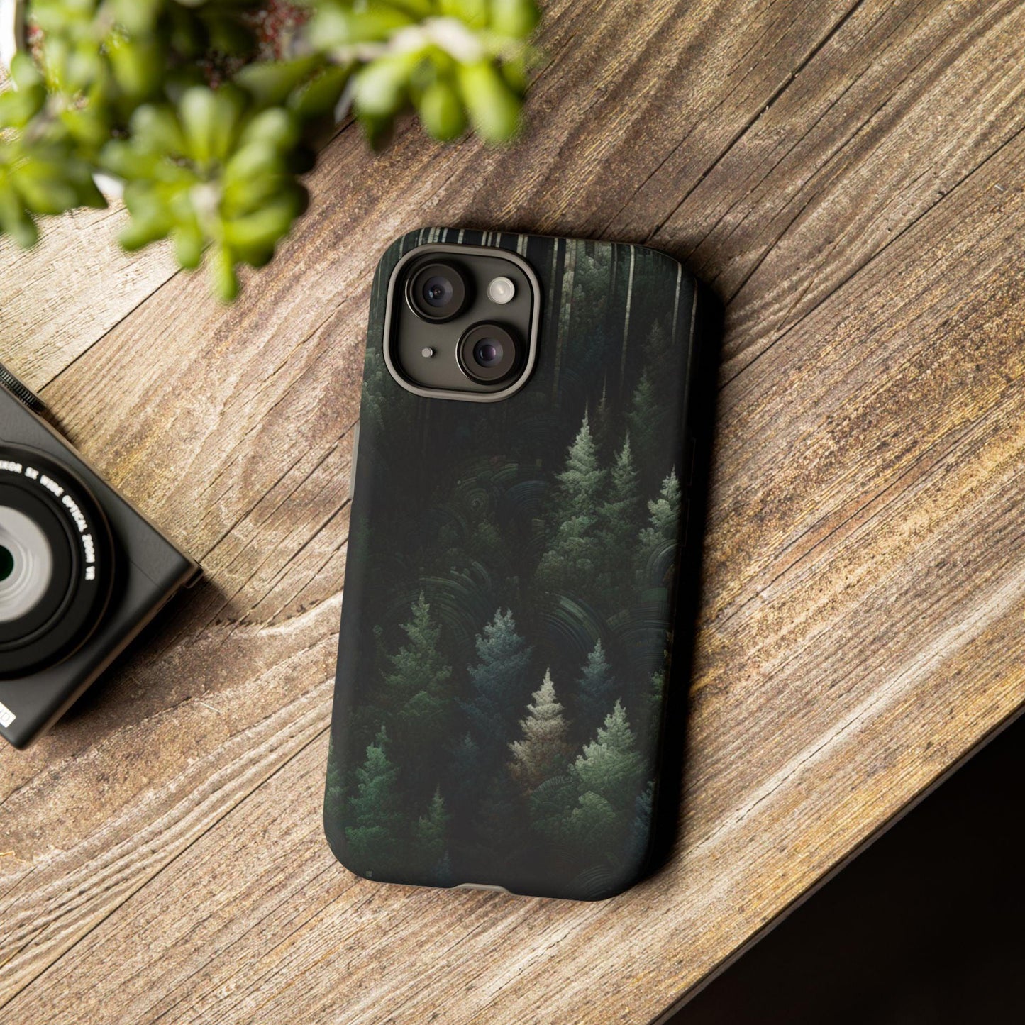 Phone Cases - Deep Dark Forest Nature Design - Oceanfront Products