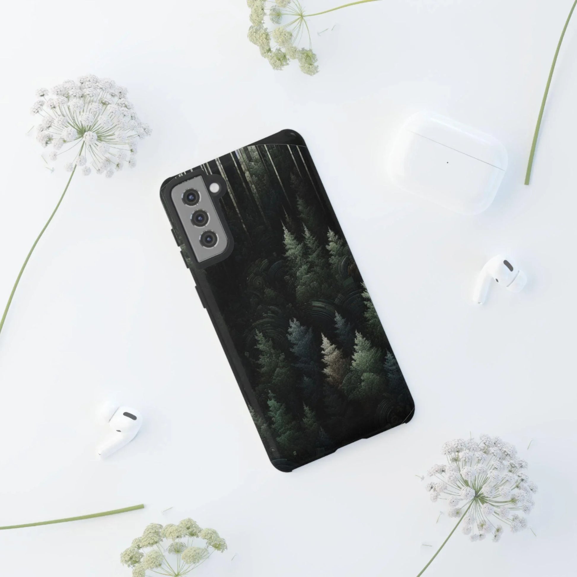 Phone Cases - Deep Dark Forest Nature Design - Oceanfront Products