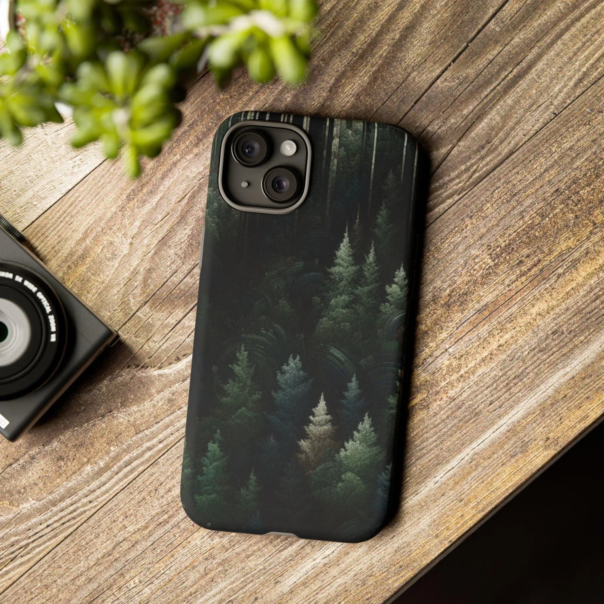 Phone Cases - Deep Dark Forest Nature Design - Oceanfront Products