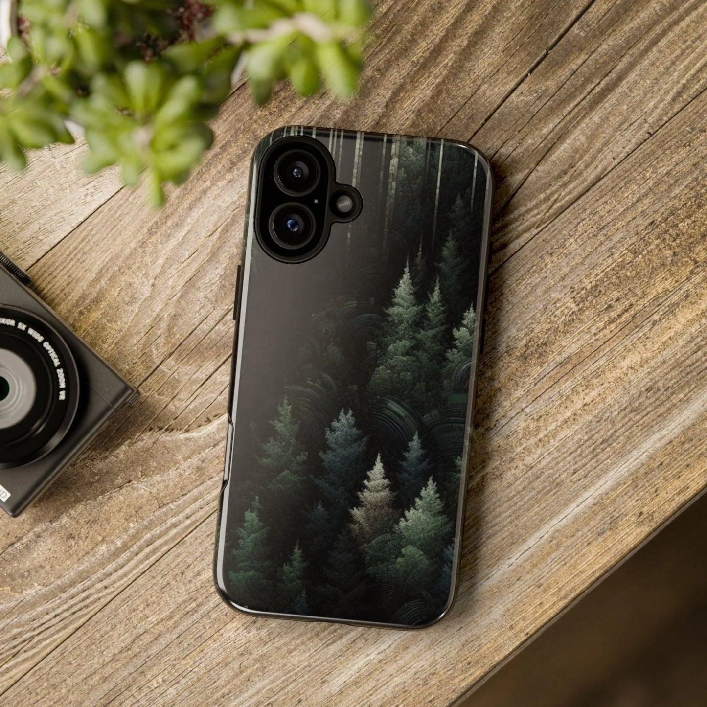 Phone Cases - Deep Dark Forest Nature Design - Oceanfront Products