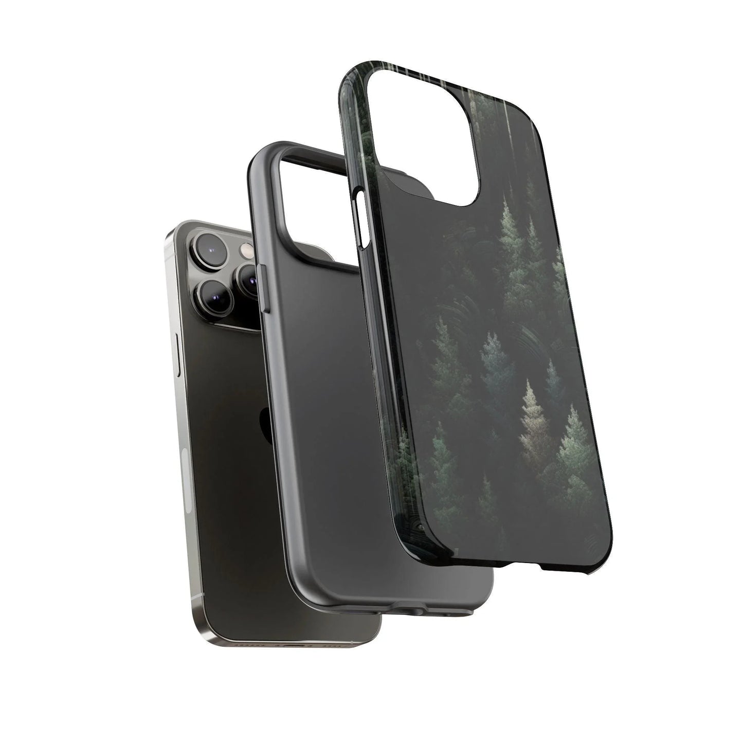 Phone Cases - Deep Dark Forest Nature Design - Oceanfront Products