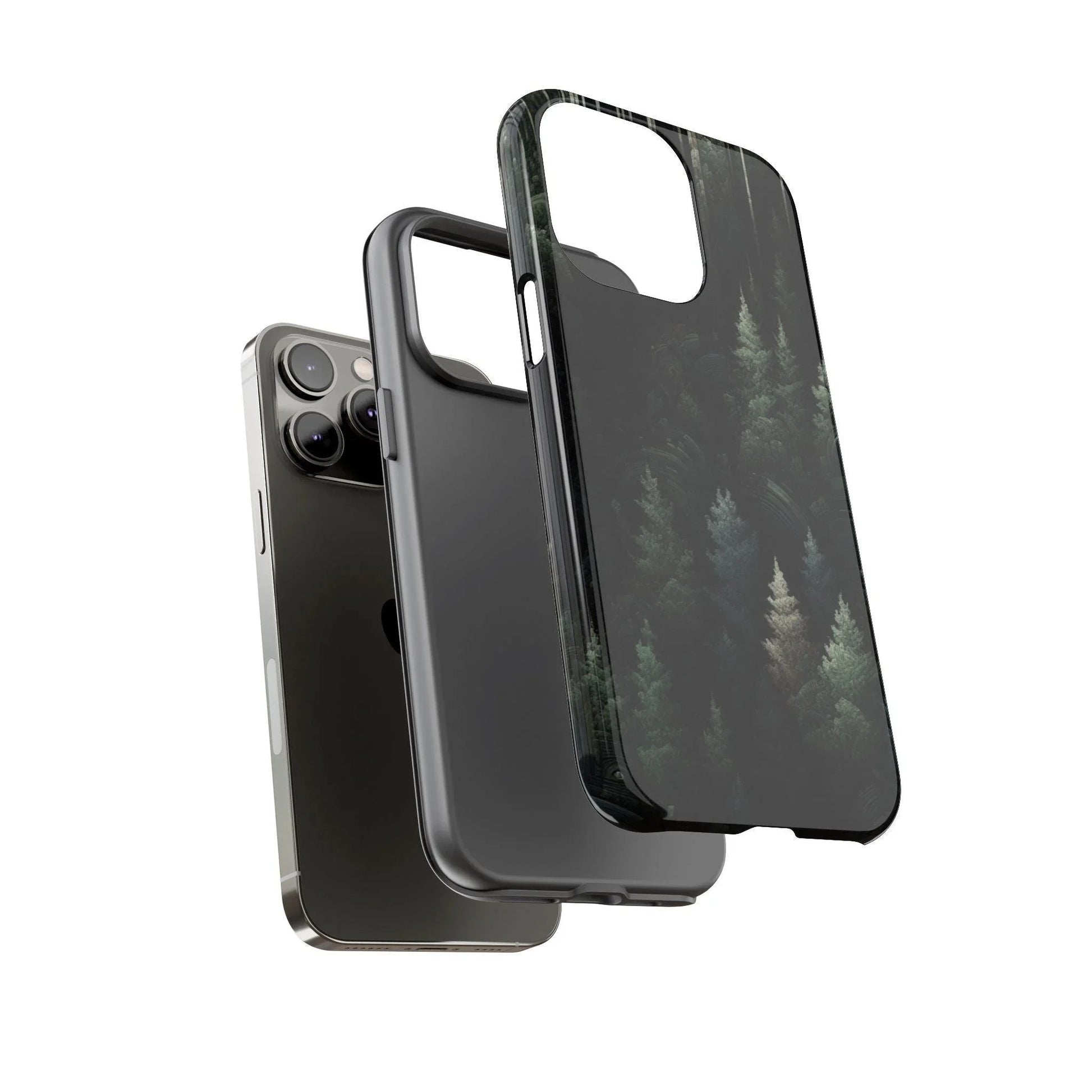 Phone Cases - Deep Dark Forest Nature Design - Oceanfront Products