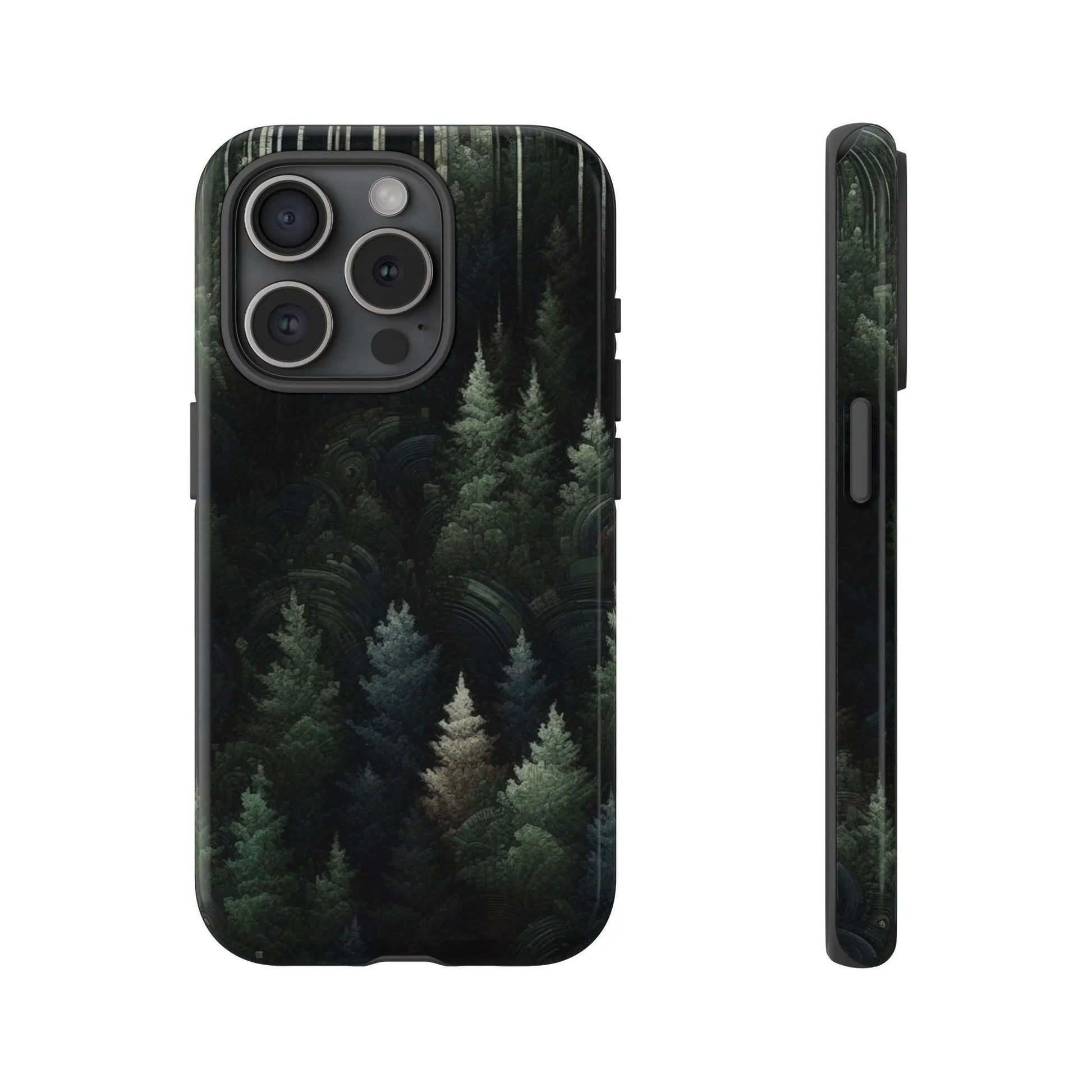 Phone Cases - Deep Dark Forest Nature Design - Oceanfront Products