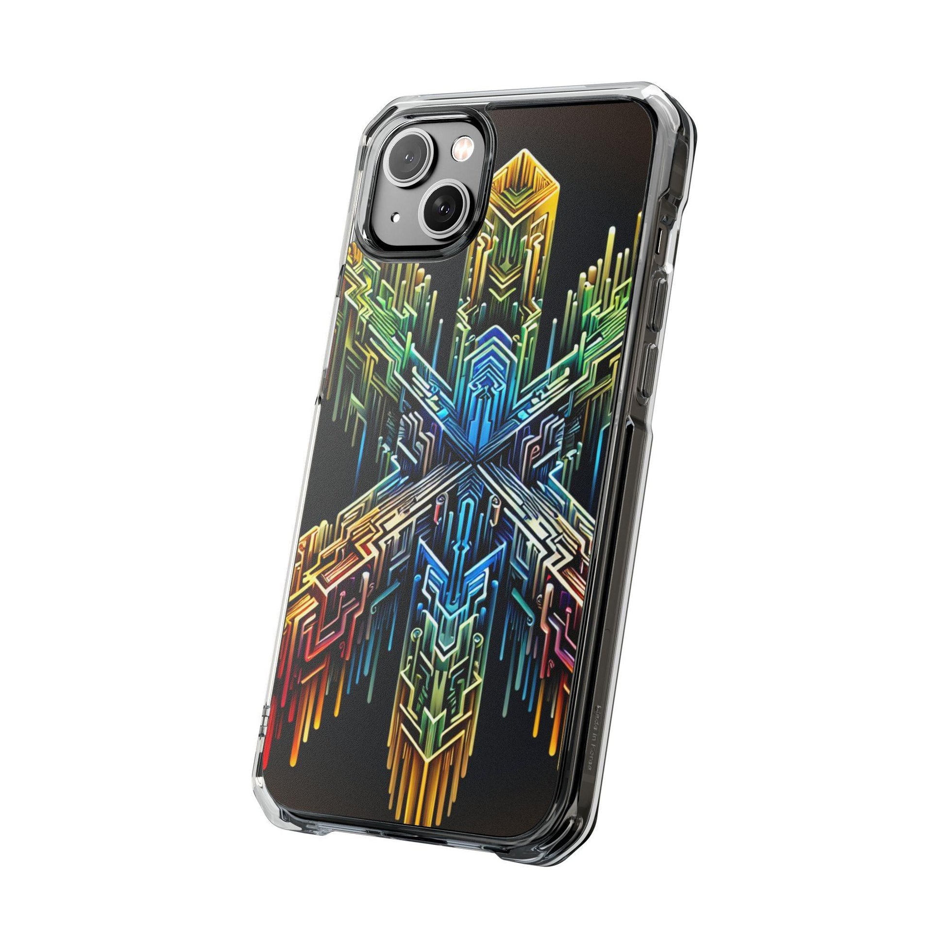 Magnet Case Abstract Cross Vibrant Colors - Oceanfront Products