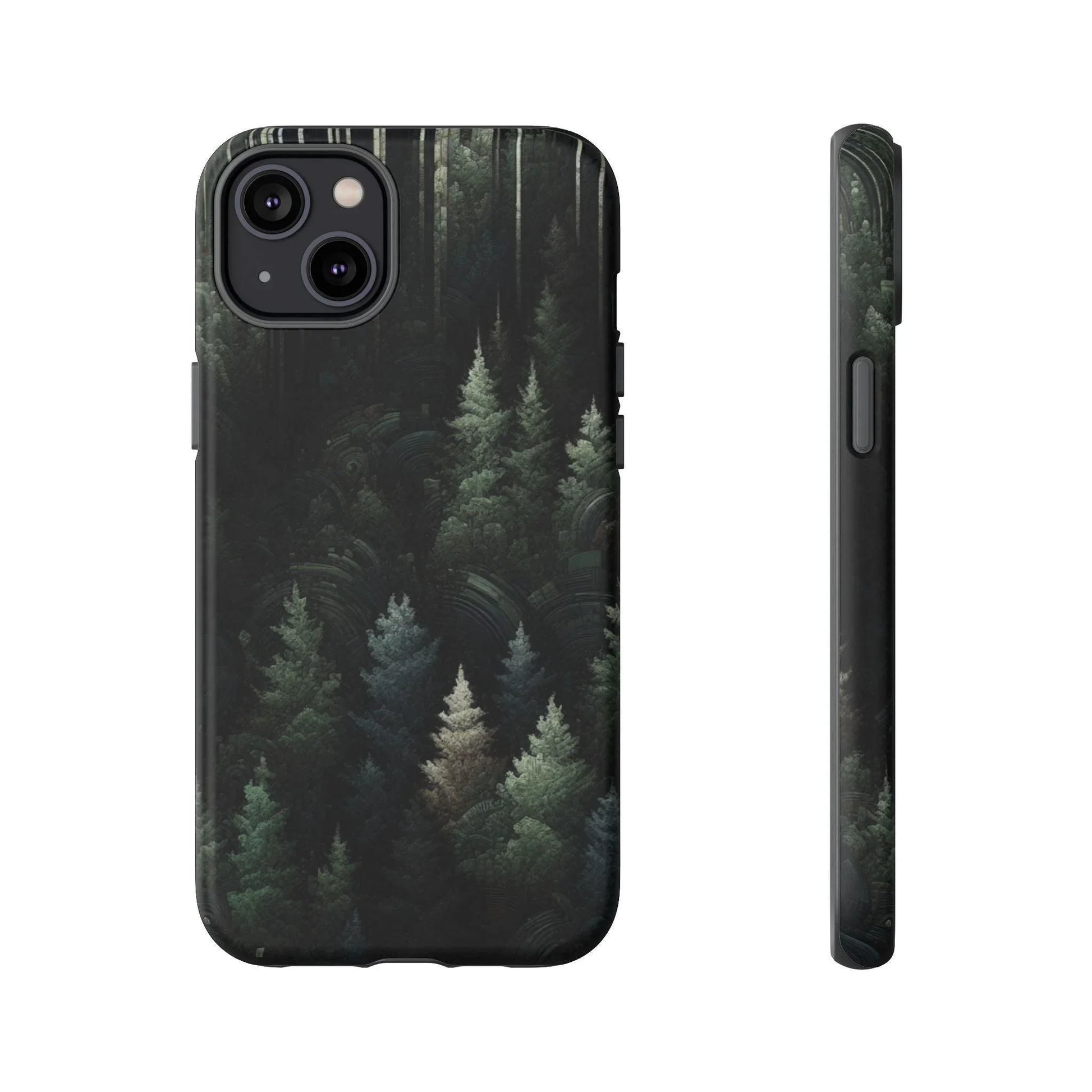 Phone Cases - Deep Dark Forest Nature Design - Oceanfront Products
