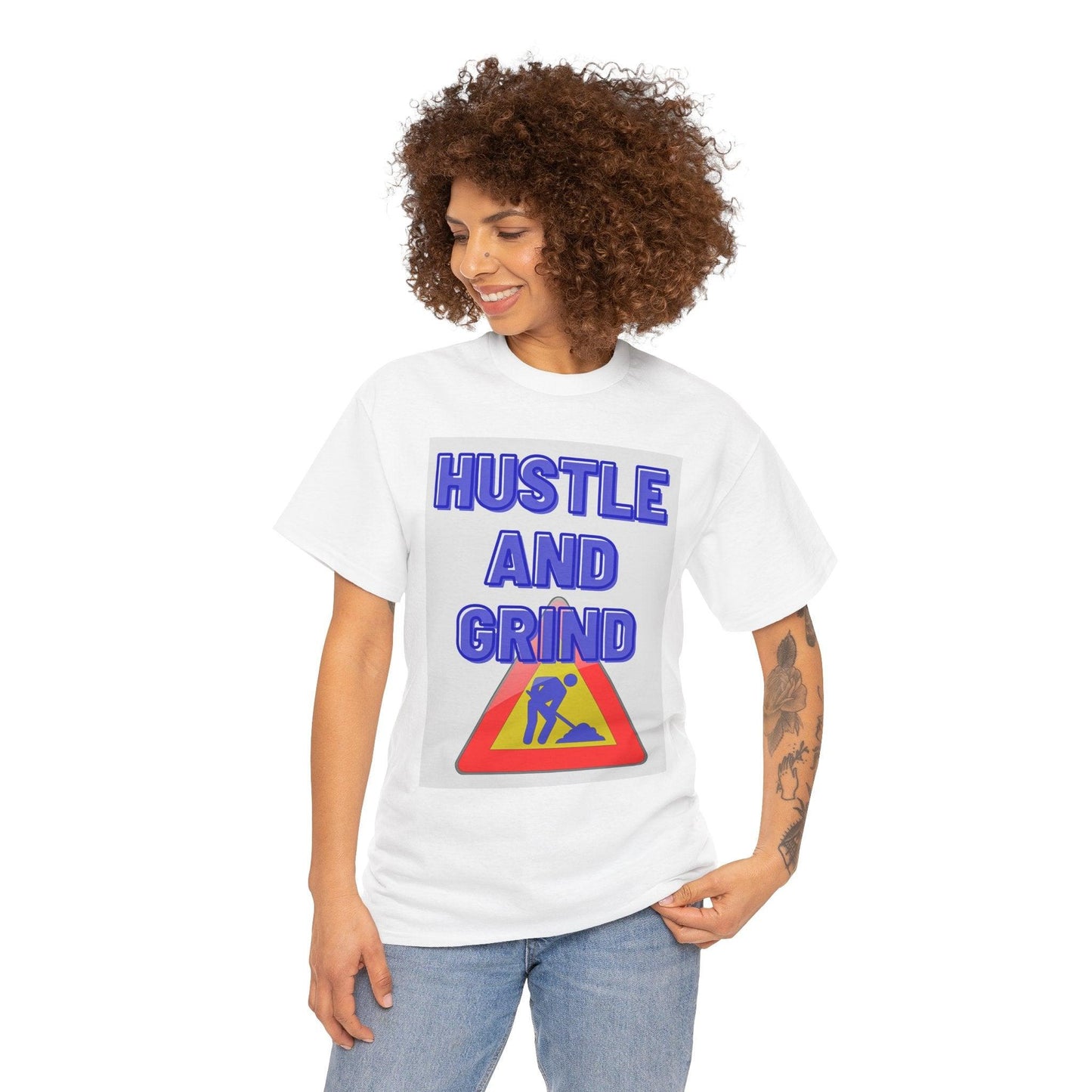 Hustle and Grind Men's Motivational T-Shirt" - Oceanfront Products