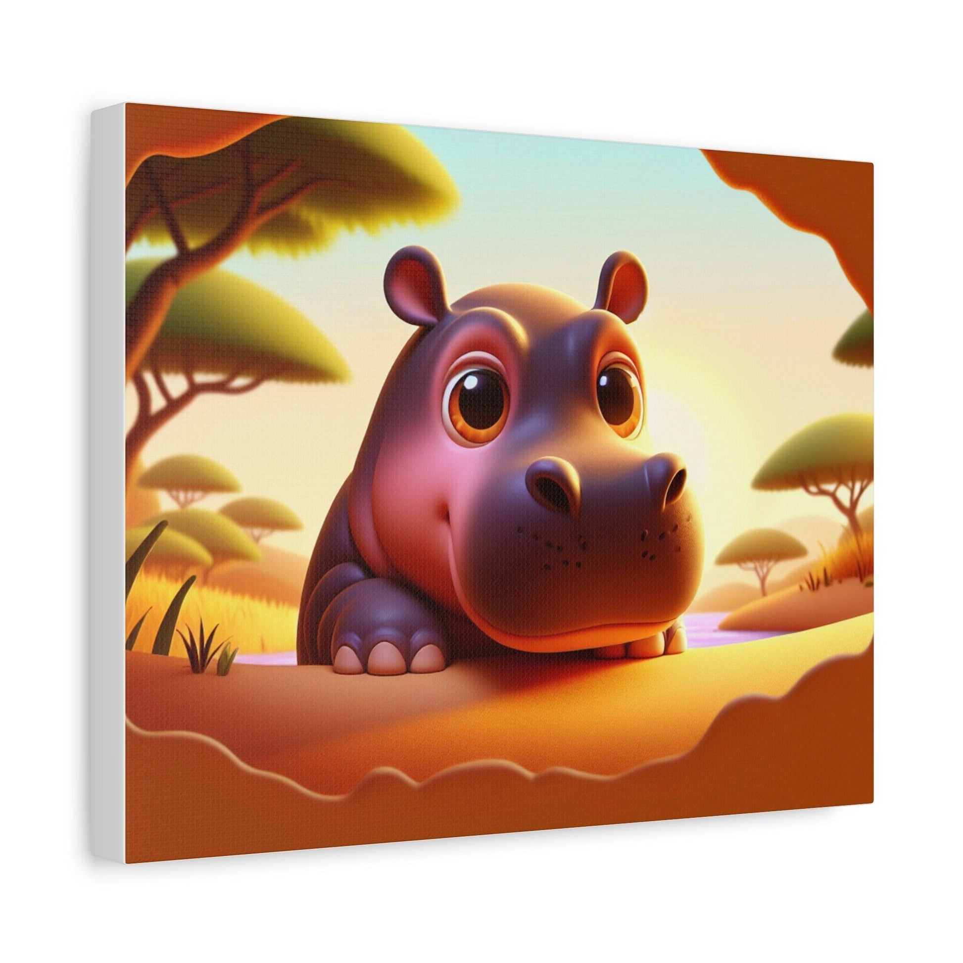 Canvas Hippo Print - Oceanfront Products