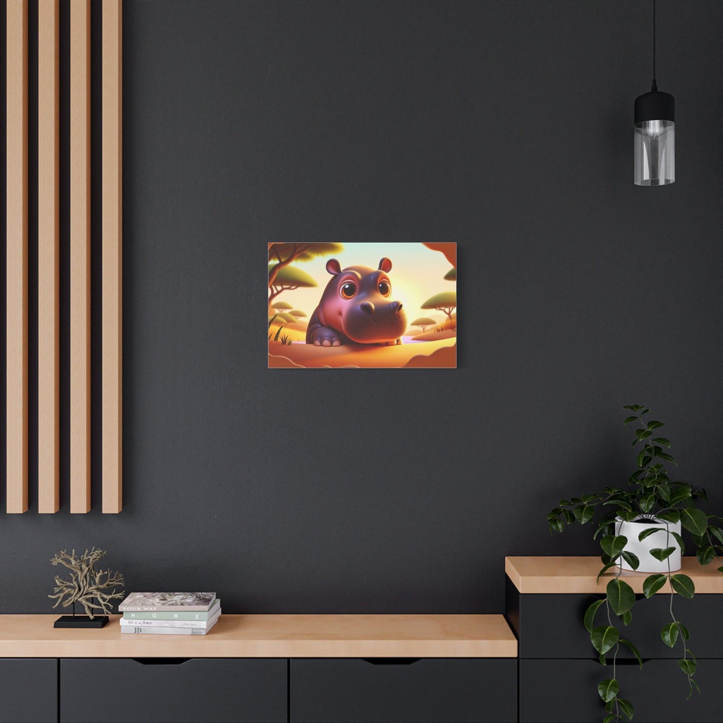 Canvas Hippo Print - Oceanfront Products