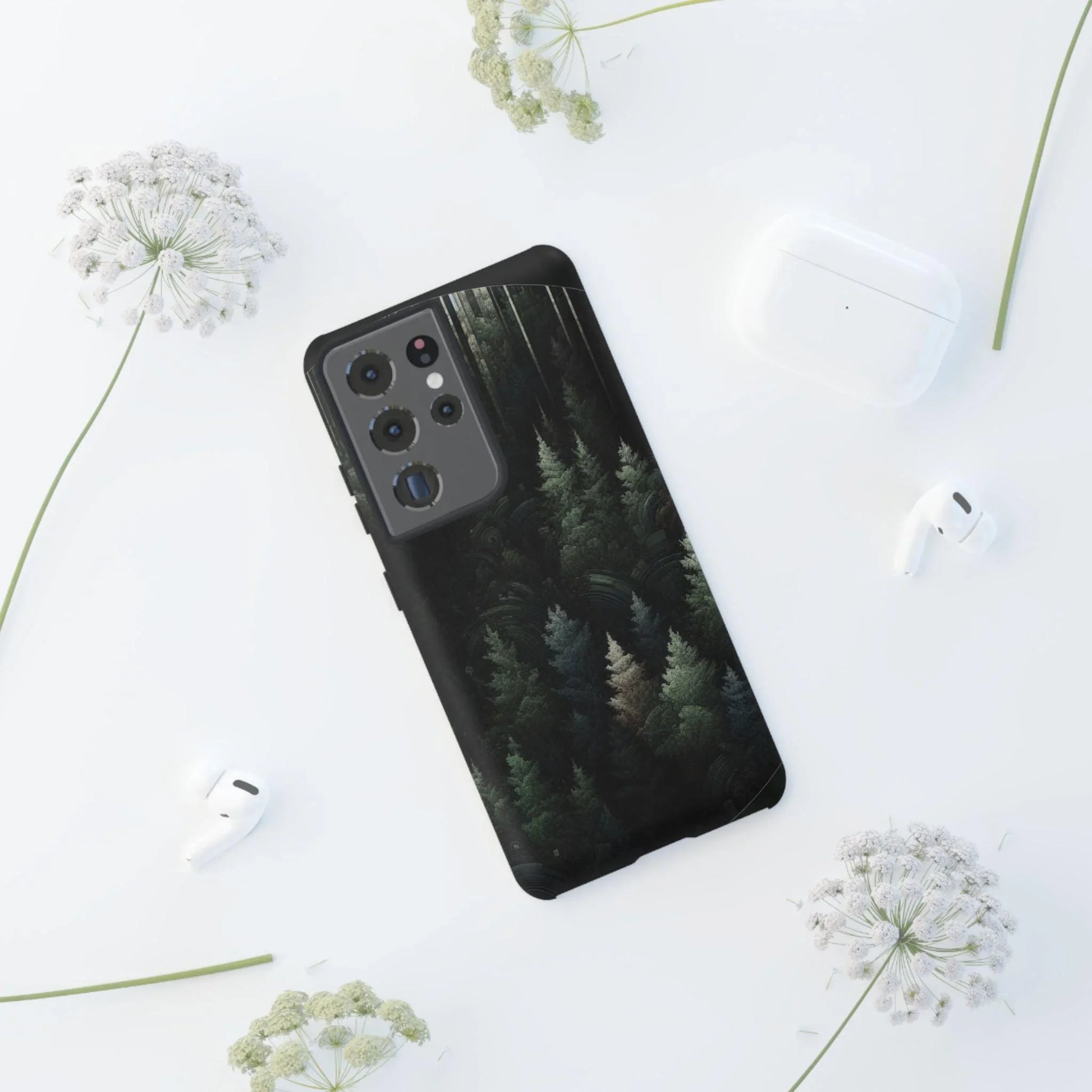 Phone Cases - Deep Dark Forest Nature Design - Oceanfront Products