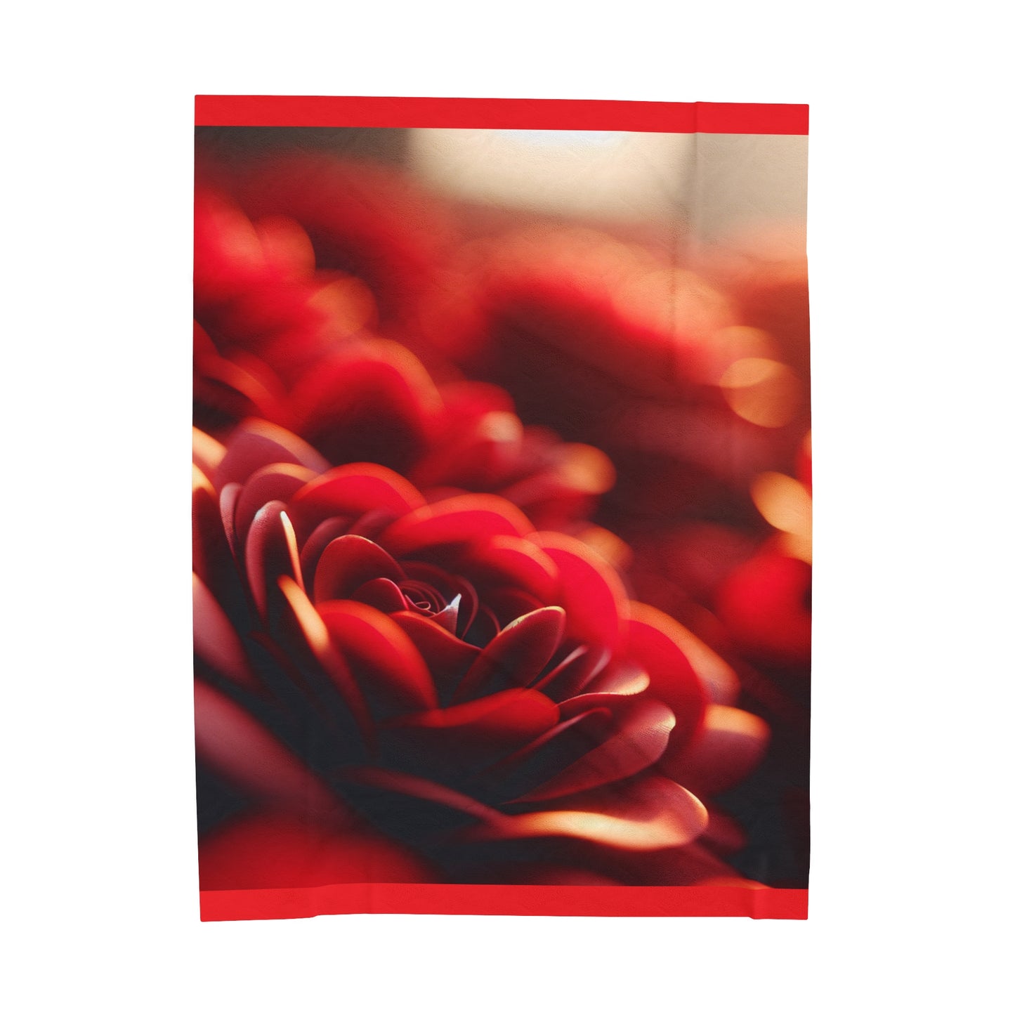 Plush Blanket - Valentine's Day Rose Petals Design