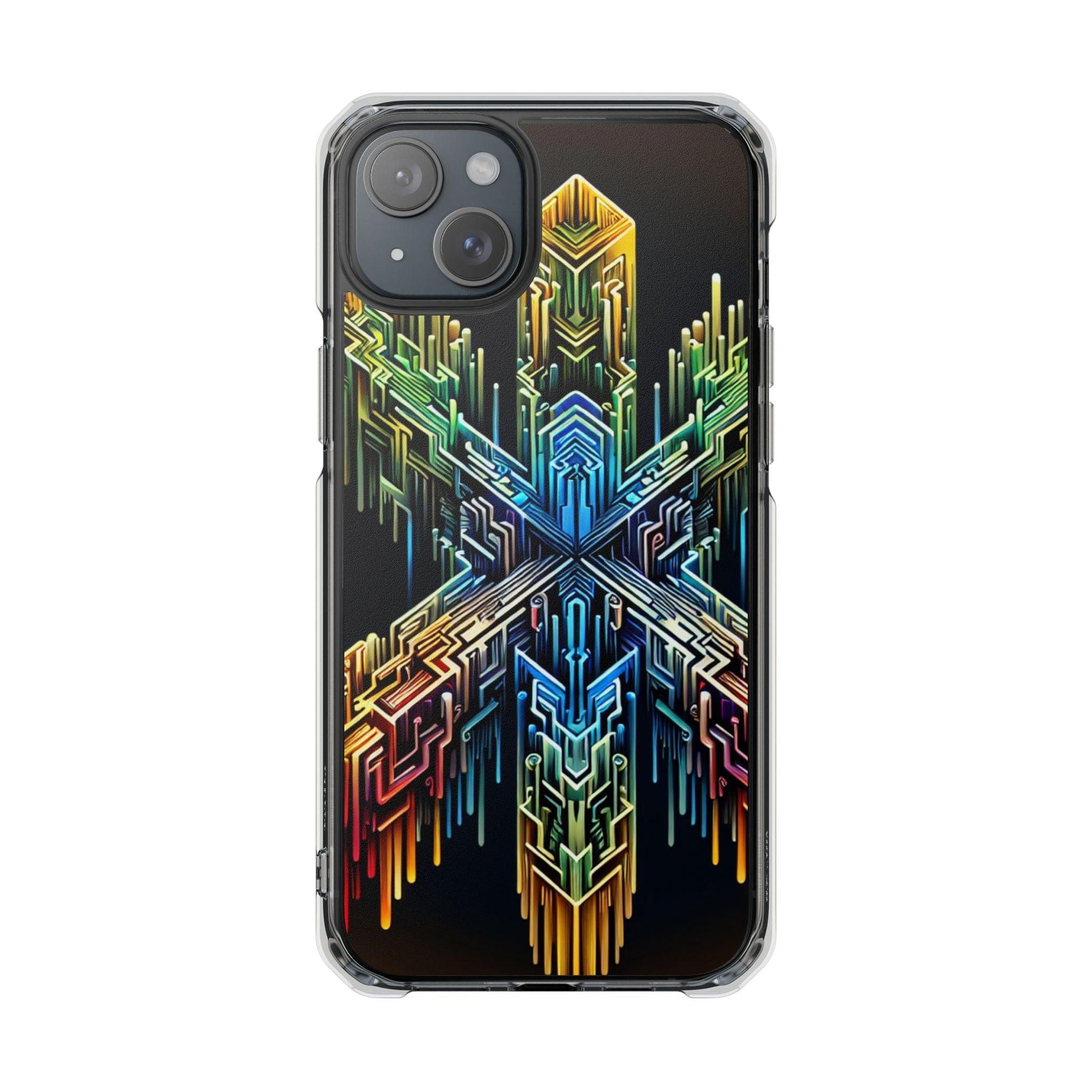 Magnet Case Abstract Cross Vibrant Colors - Oceanfront Products