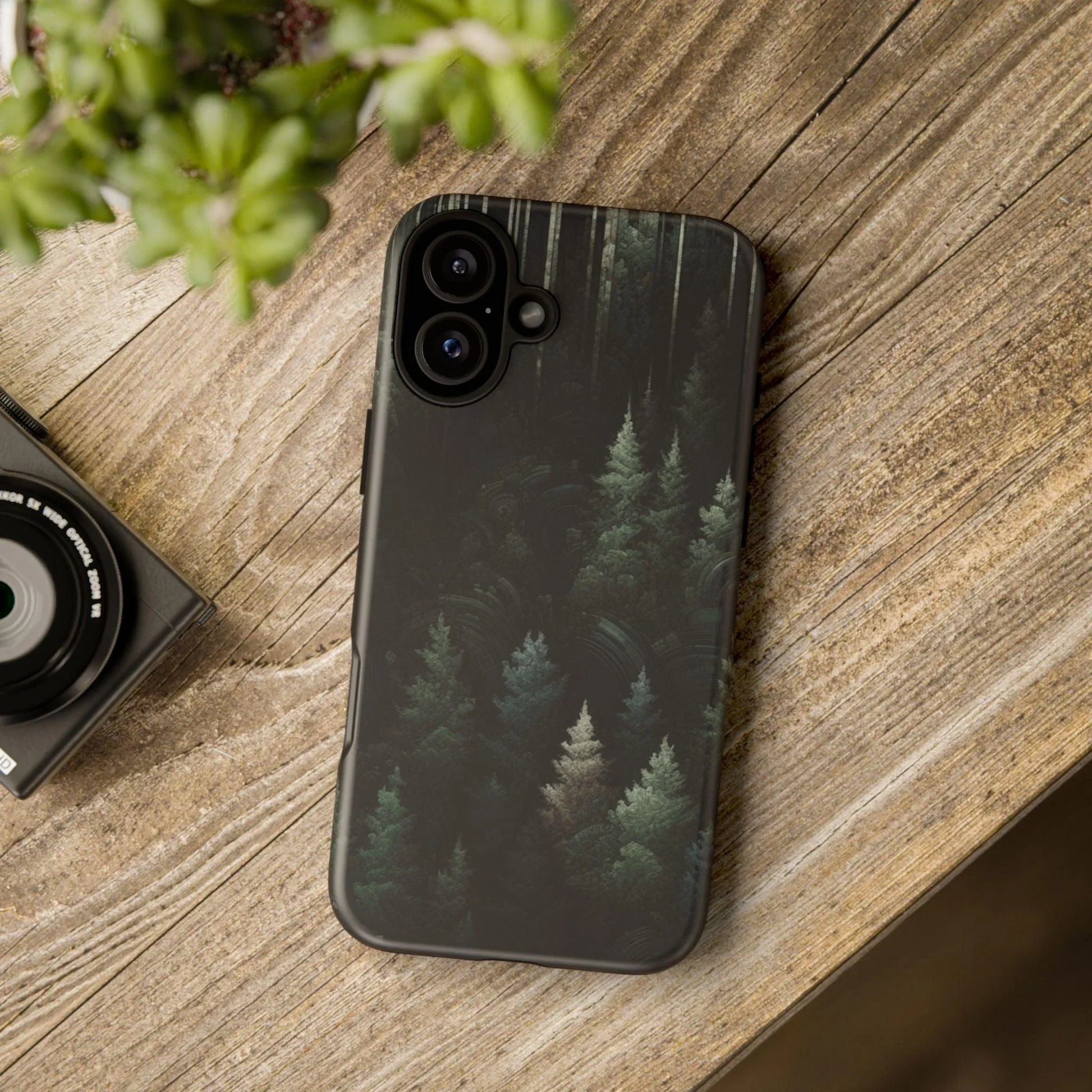 Phone Cases - Deep Dark Forest Nature Design - Oceanfront Products