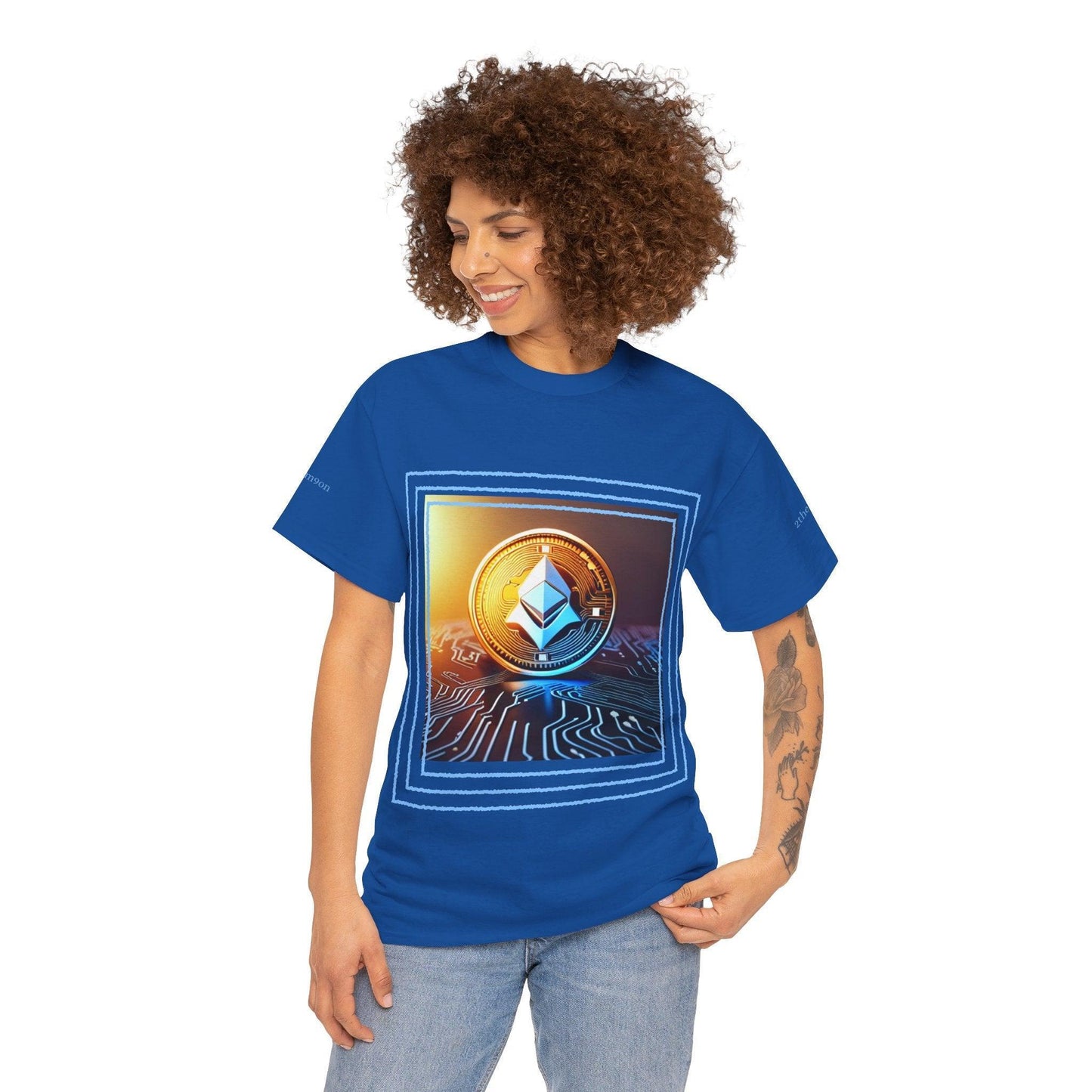 Ethereum Rocket Ship T-Shirt: Soar to New Heights in Crypto Style - Oceanfront Products