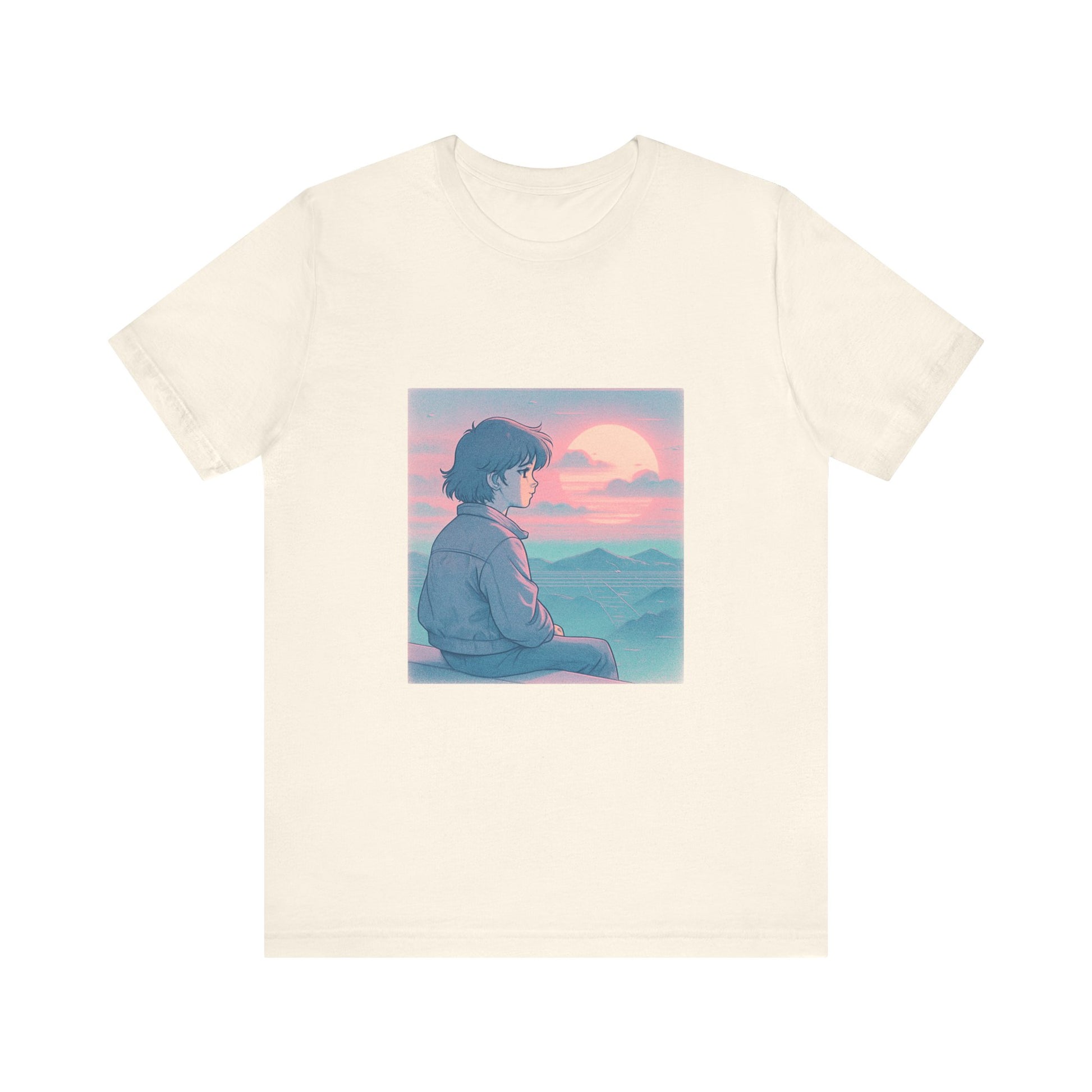Lofi Sunset Reflections Tee | Vaporwave Chill Aesthetic | Retro Dreamscape Shirt | Lofi Anime Art T-Shirt - Oceanfront Products