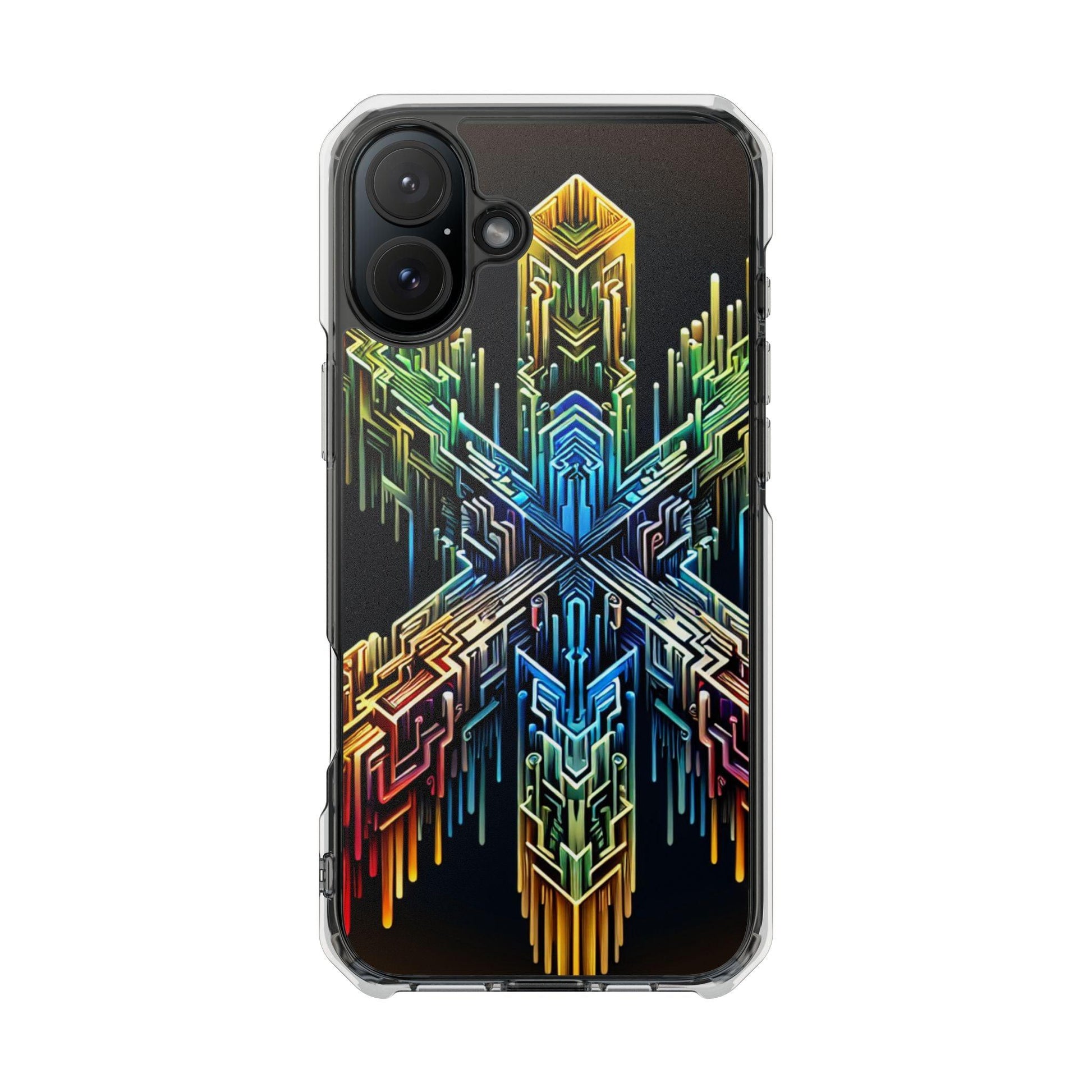 Magnet Case Abstract Cross Vibrant Colors - Oceanfront Products