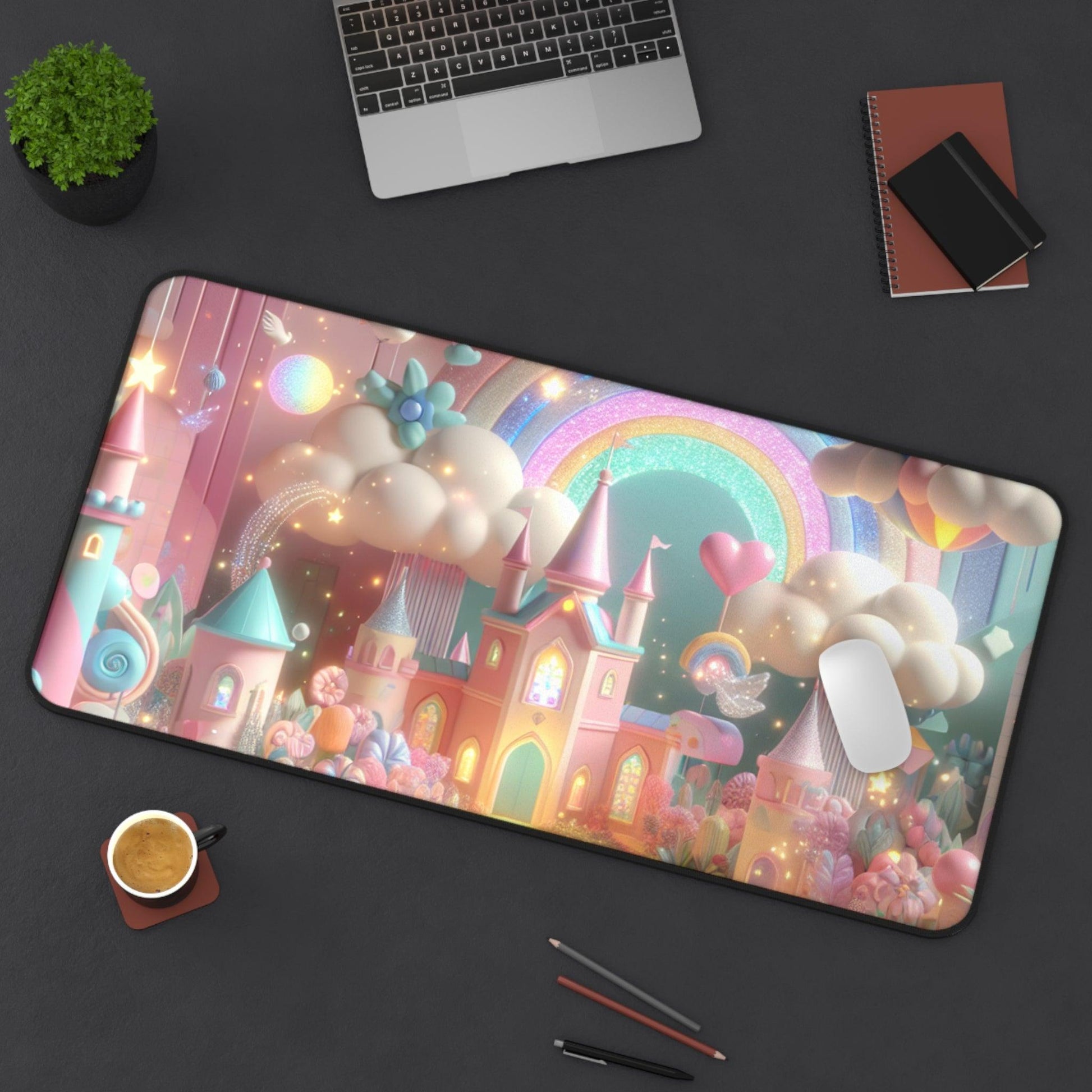 Desk Mat - Candyland Princess Castle Design - Oceanfront Products