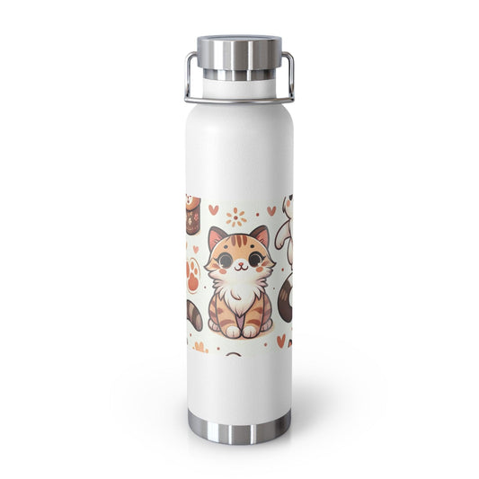 Cozy Cat Pattern Metal Drink Cup: Purr-fect Temperature, Purr-fect Style - Oceanfront Products