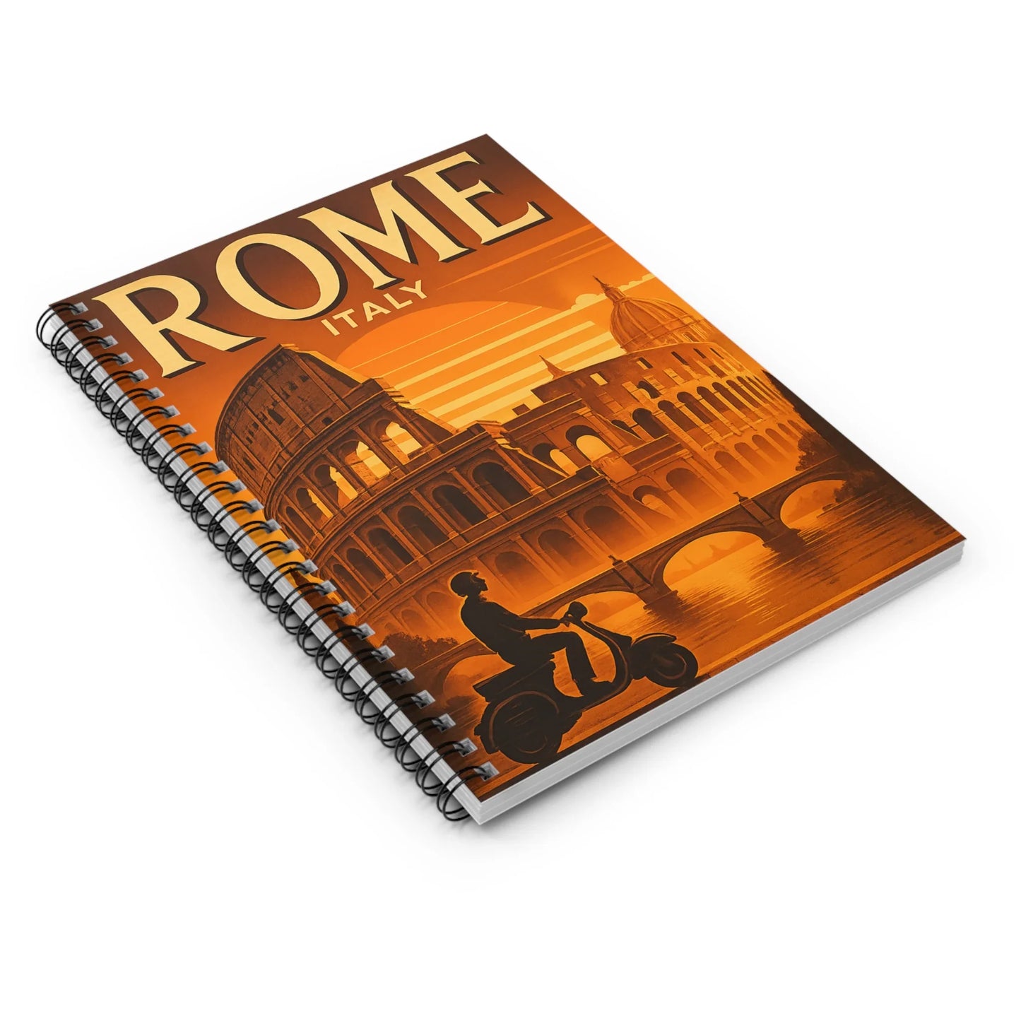 Artistic Rome Spiral Notebook - Perfect for Travel Journals, Gift Ideas, Study Supplies, Sketching, and Souvenirs