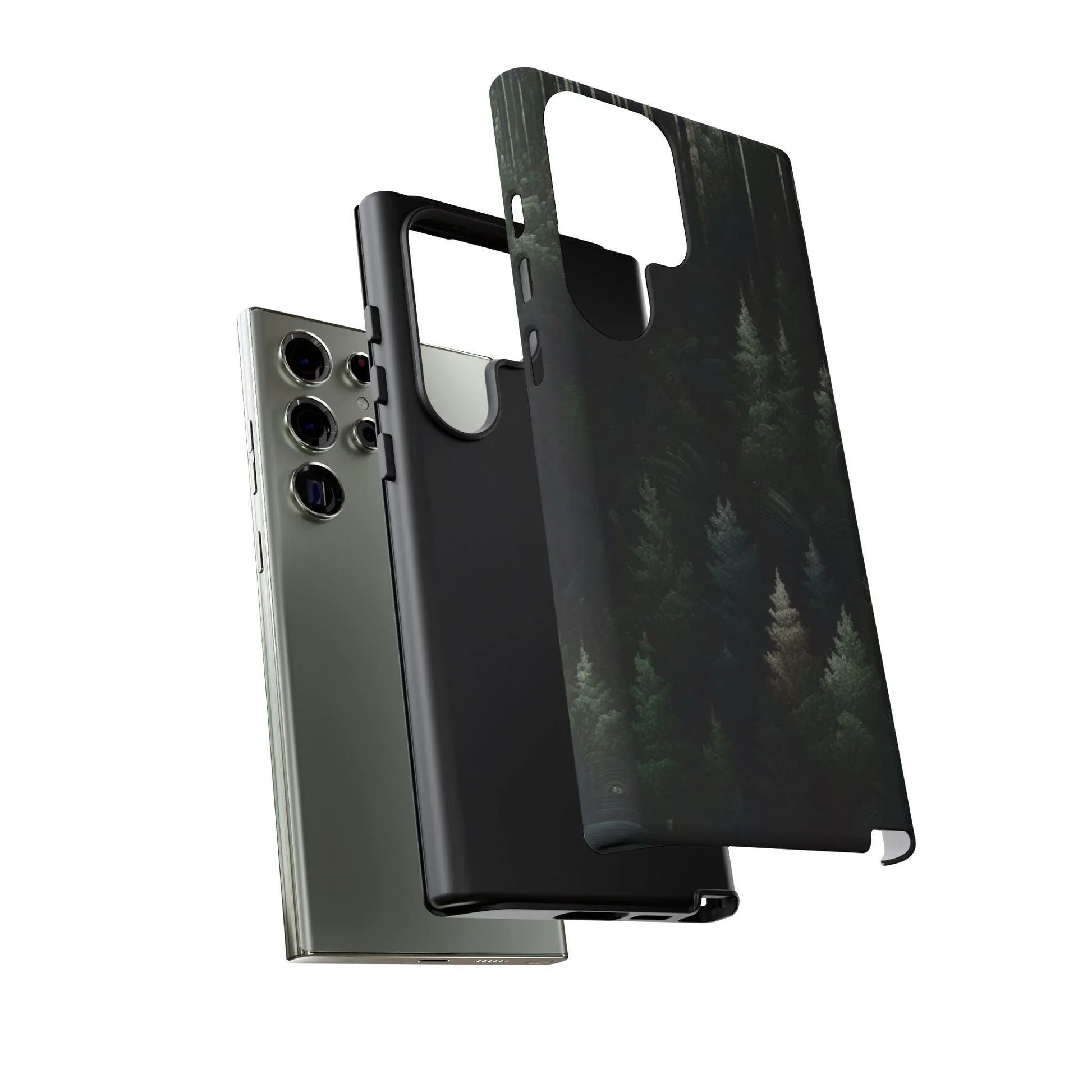 Phone Cases - Deep Dark Forest Nature Design - Oceanfront Products