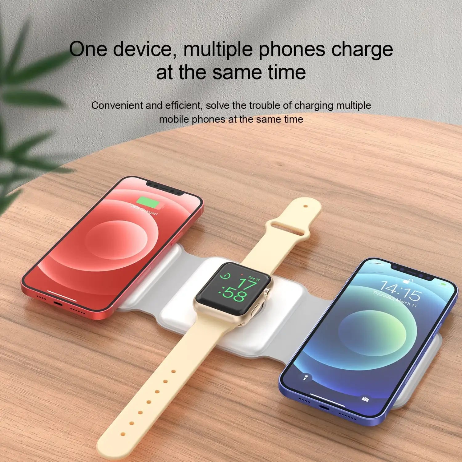 3-in-1 Magnetic Multi-function Charger Folding Wireless Charger for Xiaomi Apple Phone Headset Watch Airpods Charger