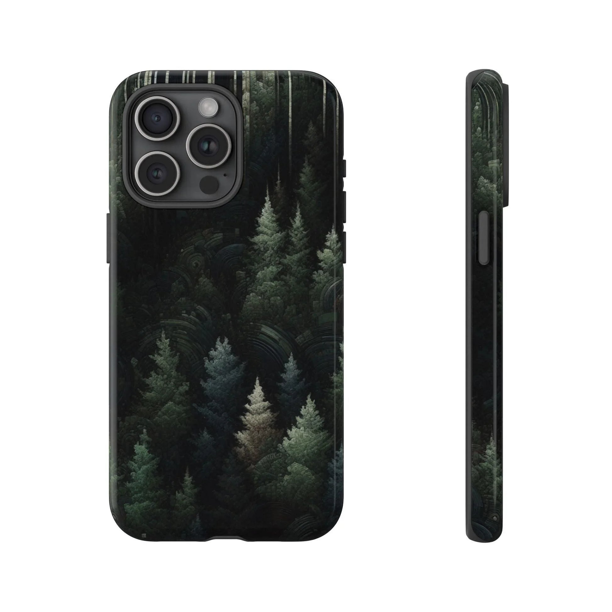 Phone Cases - Deep Dark Forest Nature Design - Oceanfront Products