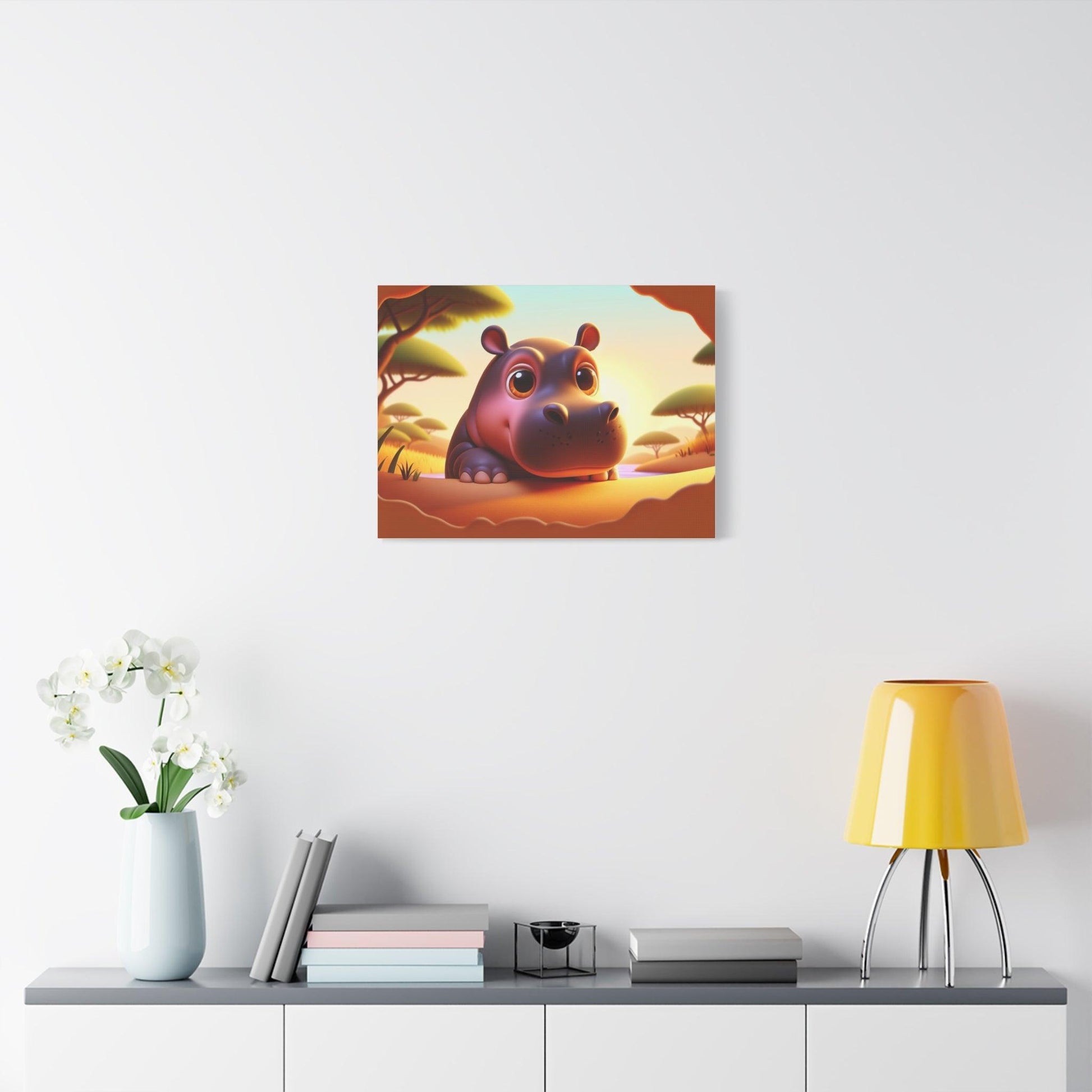 Canvas Hippo Print - Oceanfront Products