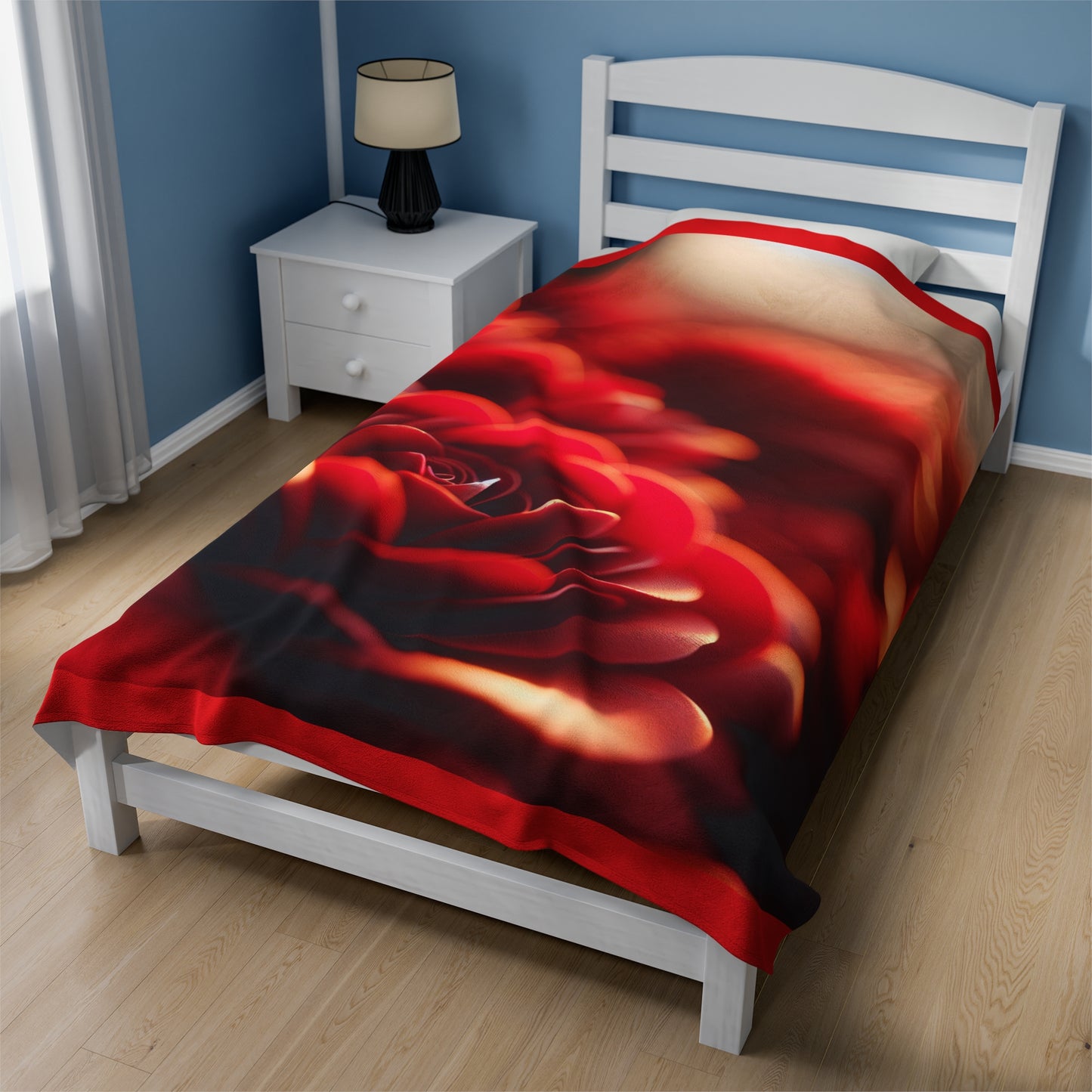 Plush Blanket - Valentine's Day Rose Petals Design