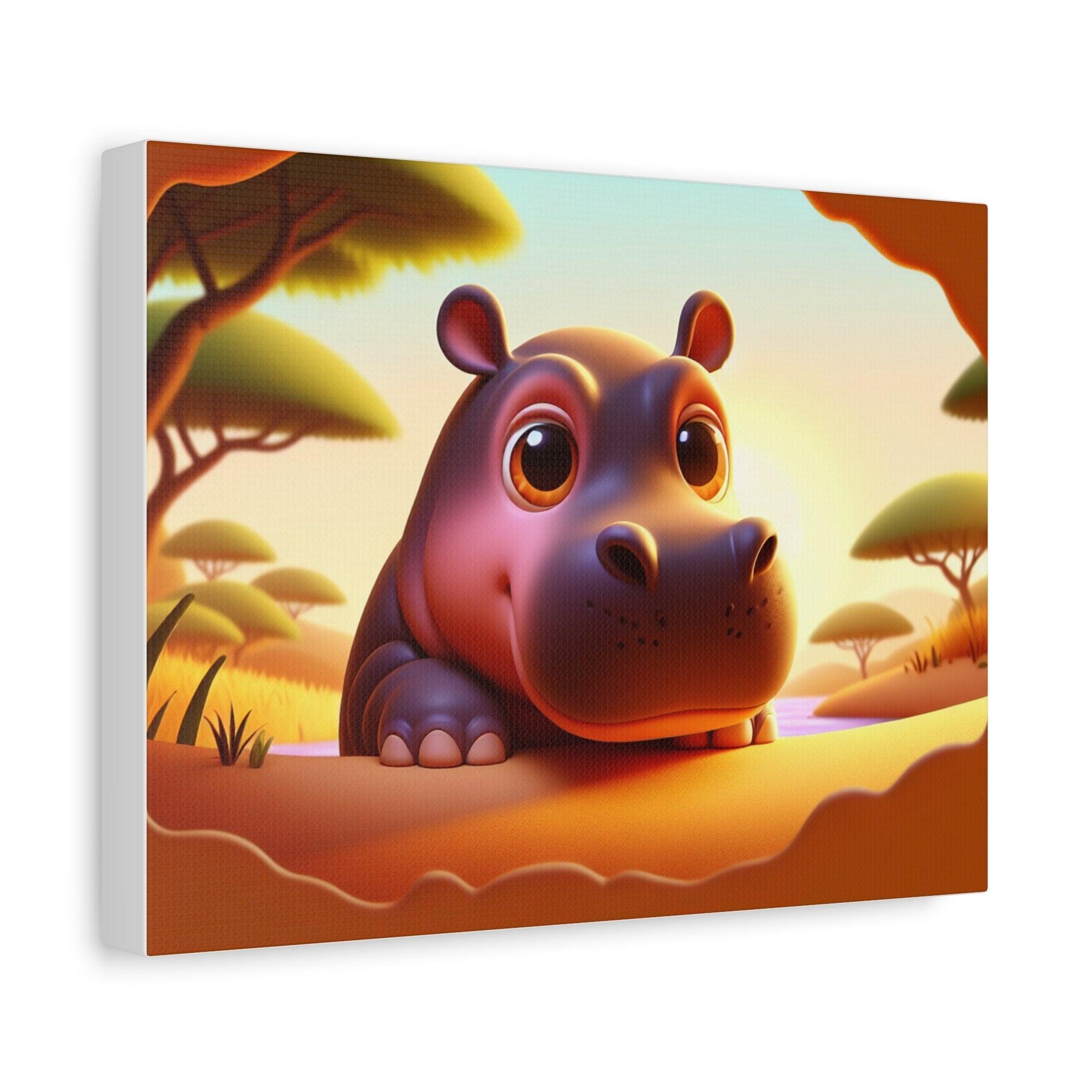 Canvas Hippo Print - Oceanfront Products