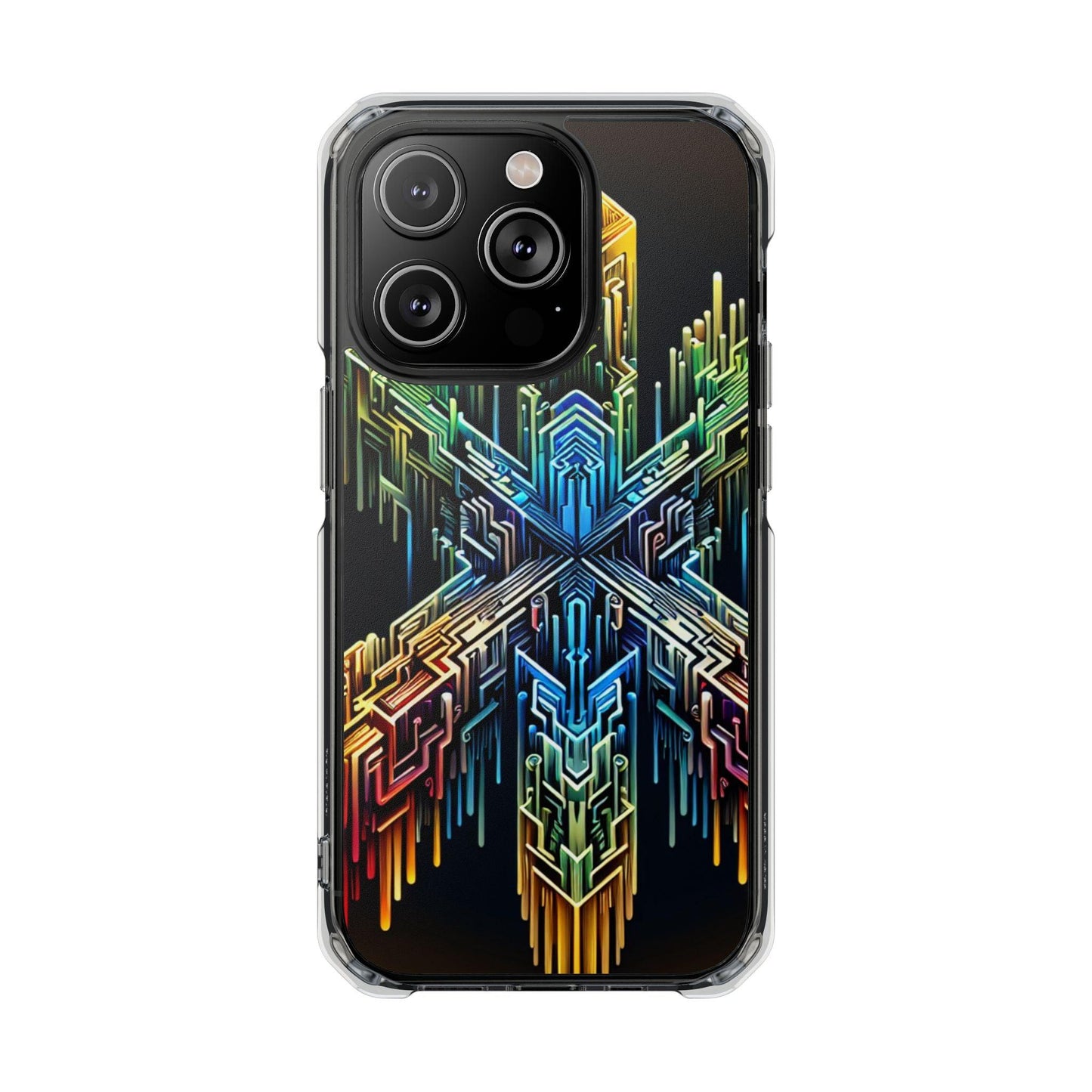 Magnet Case Abstract Cross Vibrant Colors - Oceanfront Products