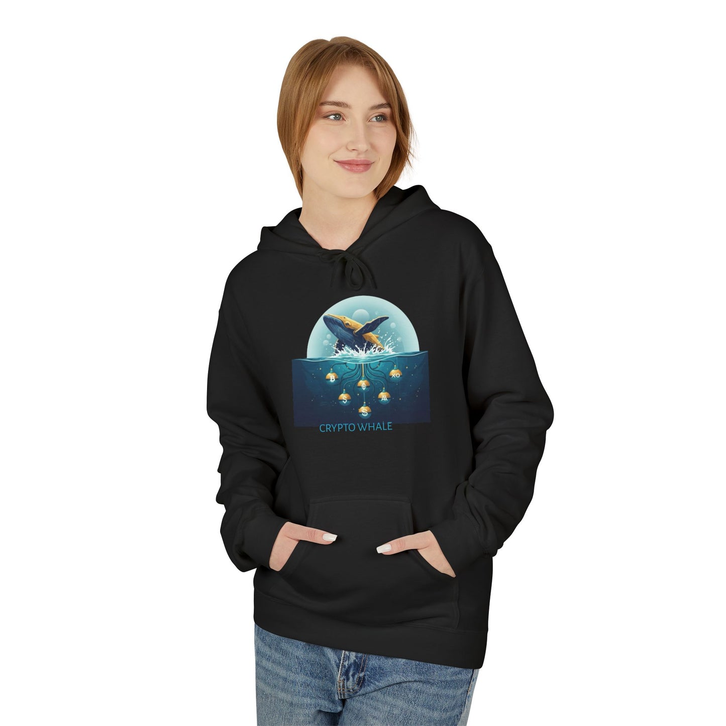 Hooded Sweatshirt - Crypto Whale 'Depths of Decentralization'
