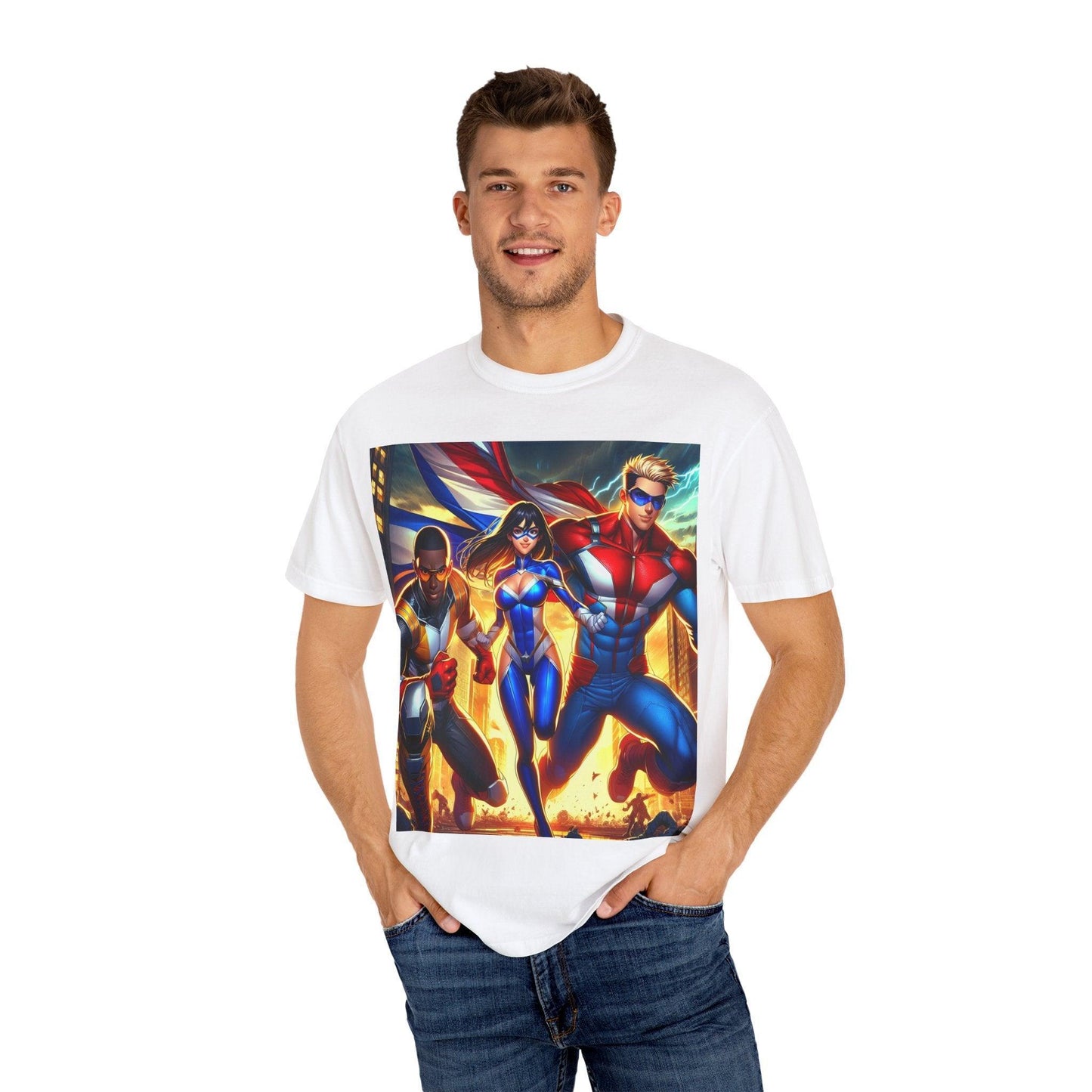 Superhero Unisex T-shirt - Saving the World Design - Oceanfront Products