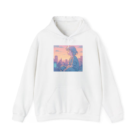 Hooded Sweatshirt Lofi/Vaporwave Design