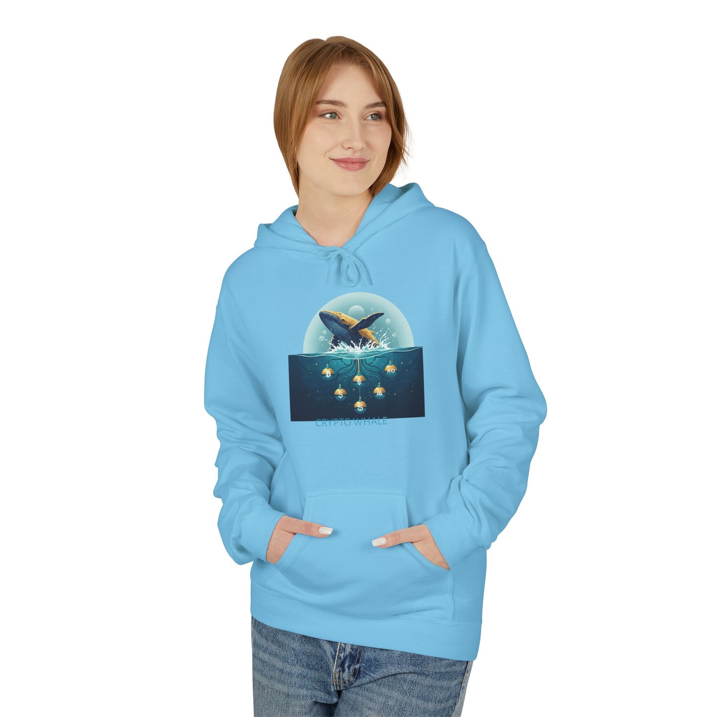 Hooded Sweatshirt - Crypto Whale 'Depths of Decentralization'
