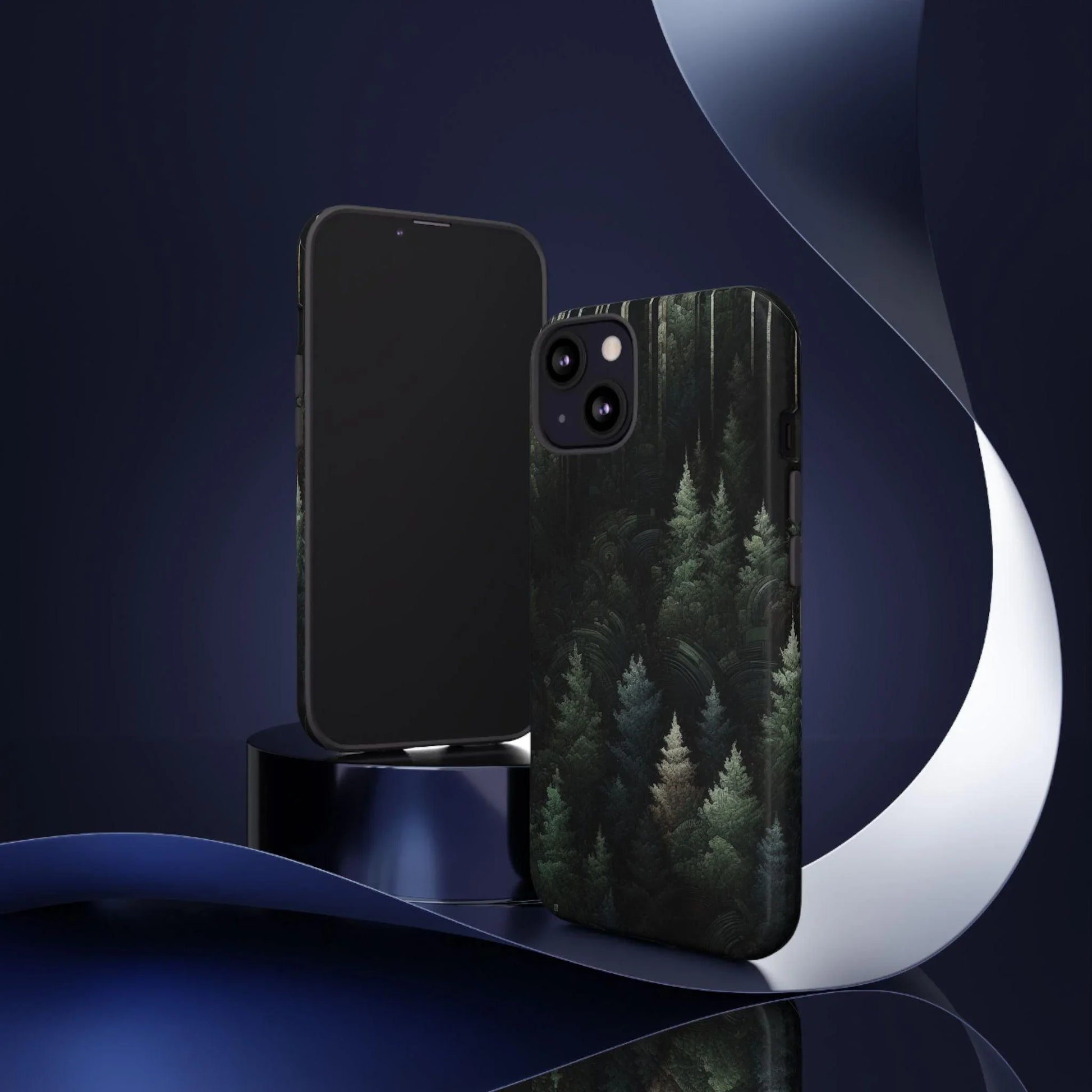 Phone Cases - Deep Dark Forest Nature Design - Oceanfront Products