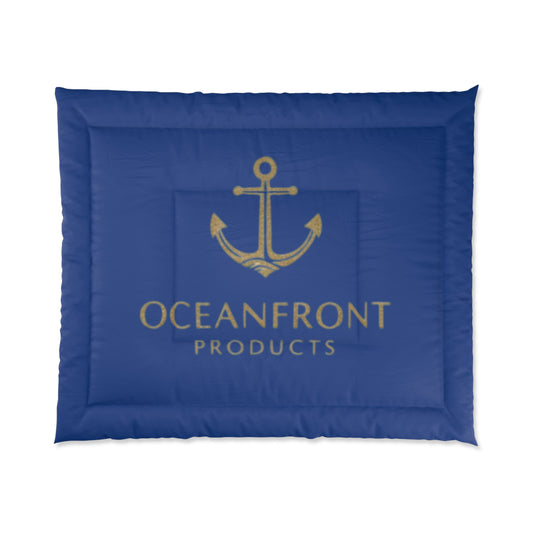 Nautical Anchor Comforter – Oceanfront Products Blue Coastal Bedding