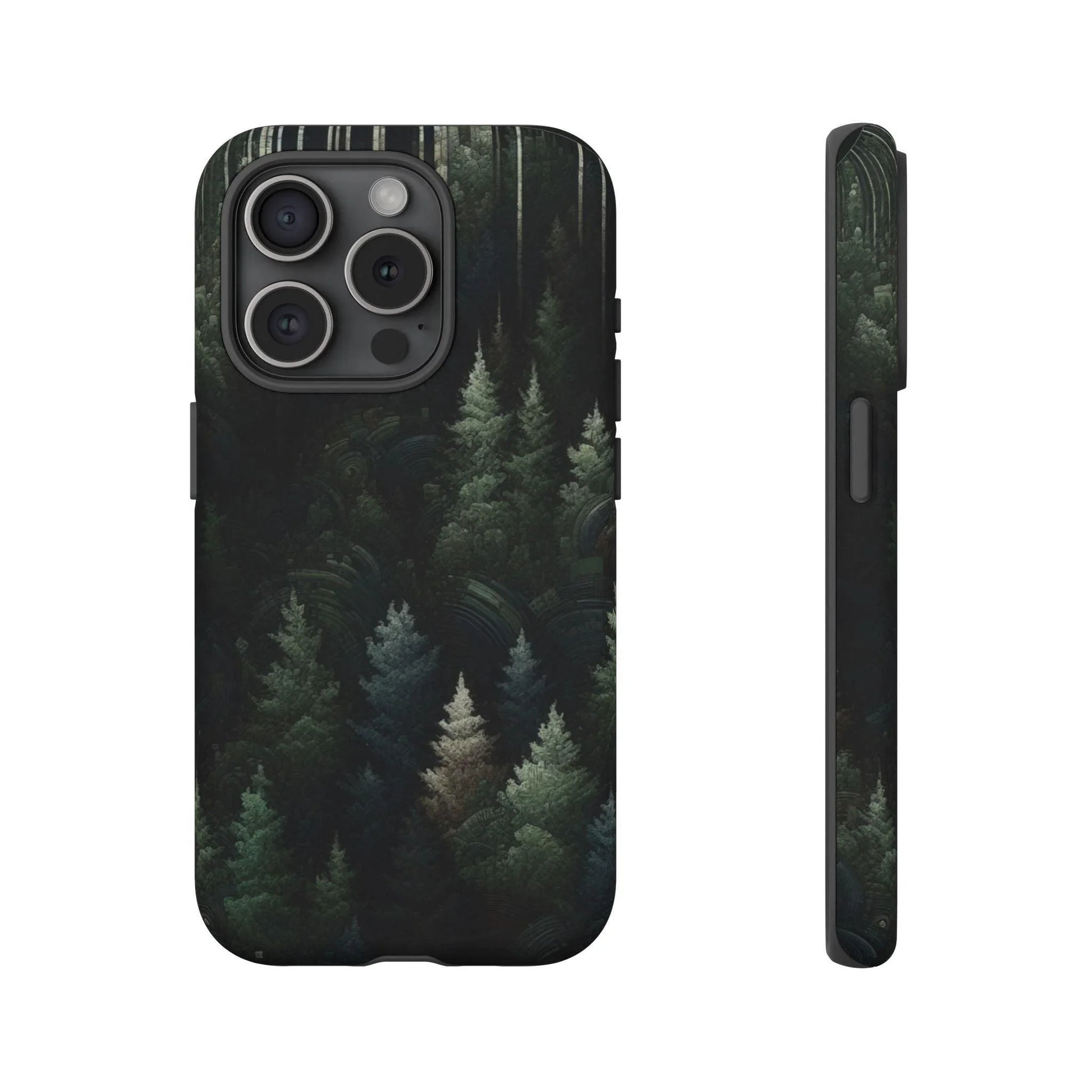 Phone Cases - Deep Dark Forest Nature Design - Oceanfront Products