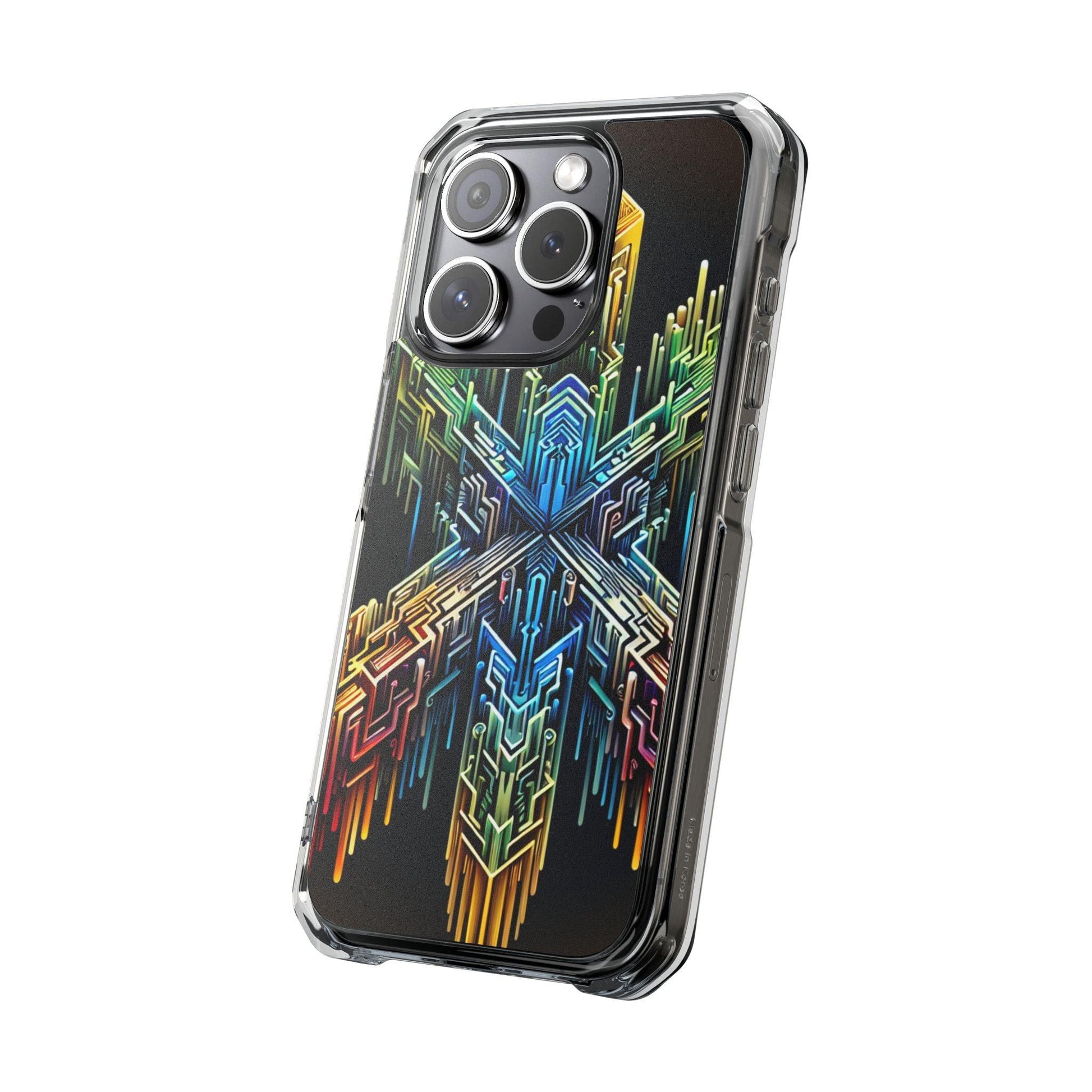 Magnet Case Abstract Cross Vibrant Colors - Oceanfront Products