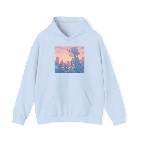 Hooded Sweatshirt Lofi/Vaporwave Design
